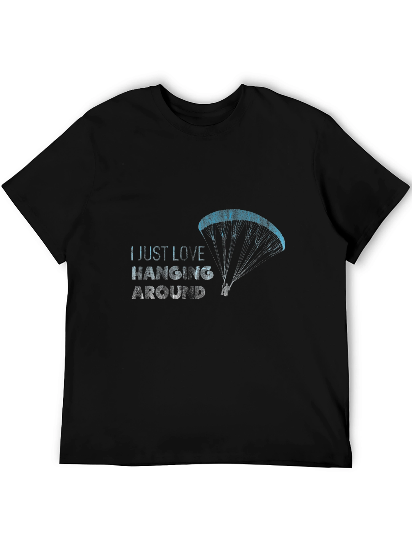 Hanging Around Paragliding Black T-Shirt