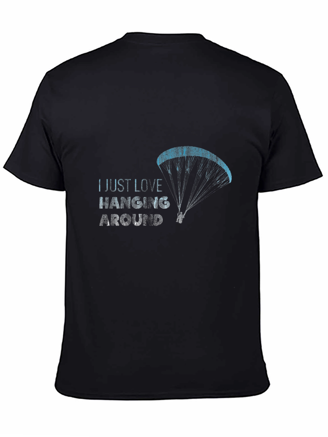 Hanging Around Paragliding Black T-Shirt