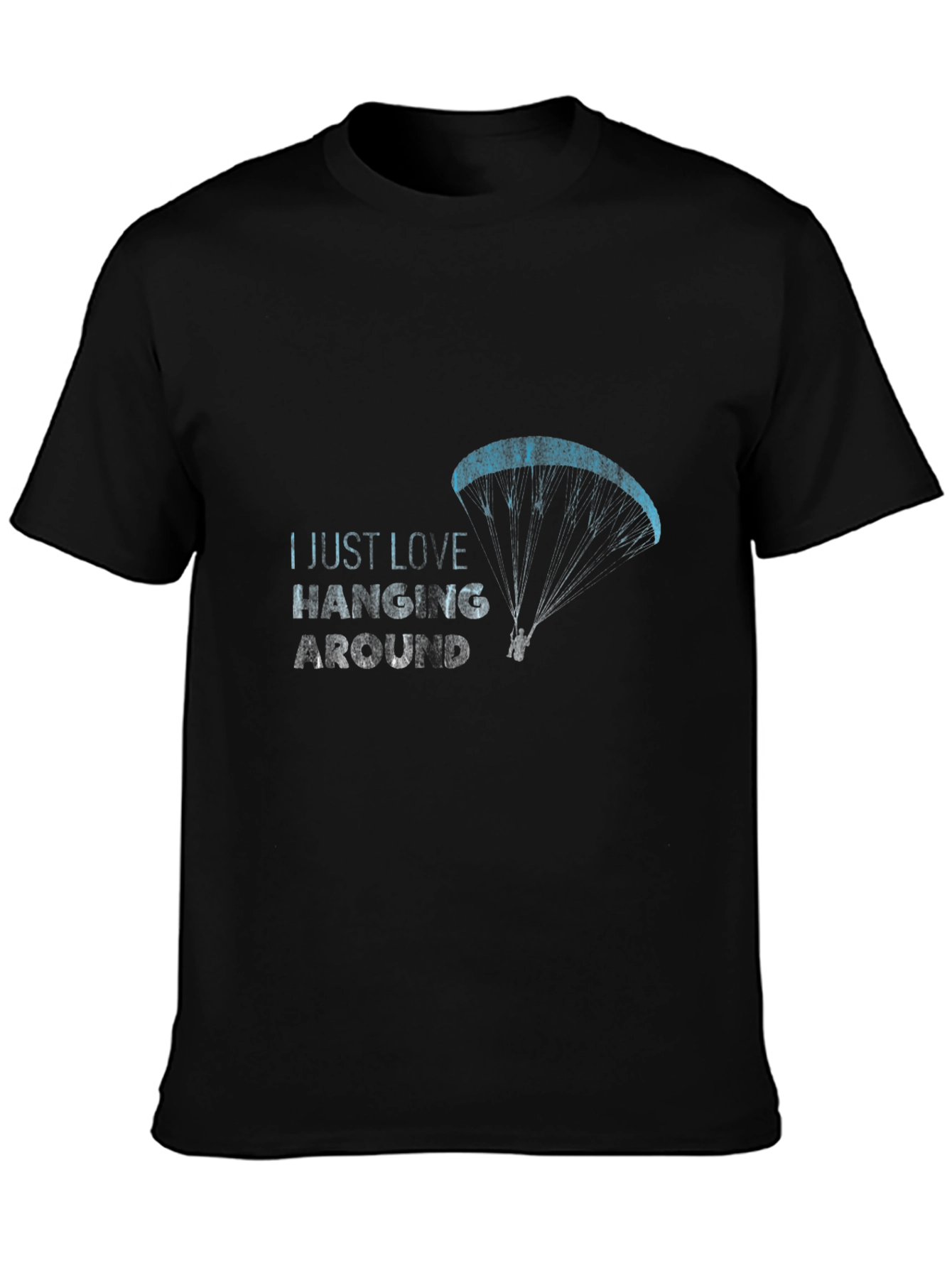 Hanging Around Paragliding Black T-Shirt
