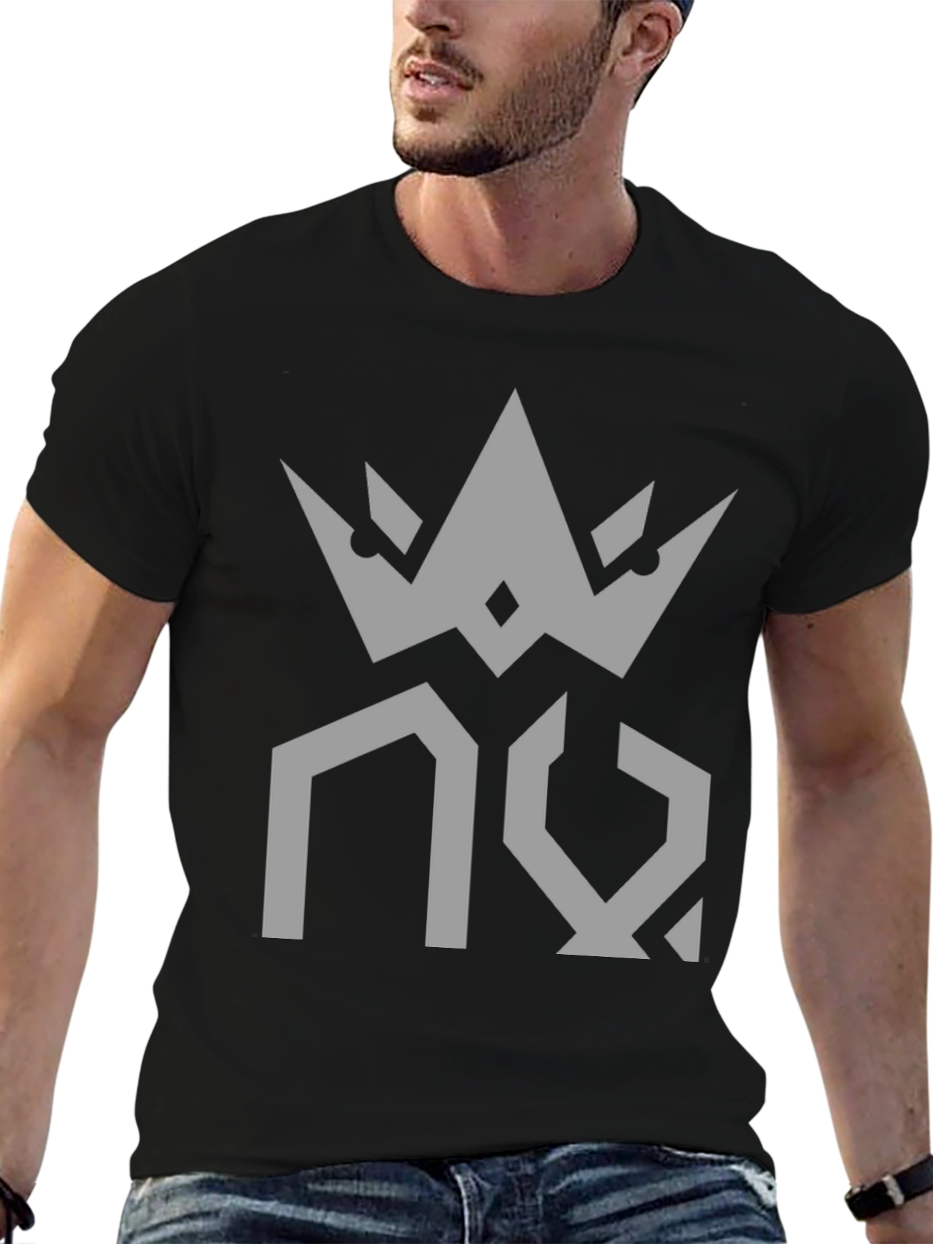 Crown Design Black T-Shirt - Modern Streetwear