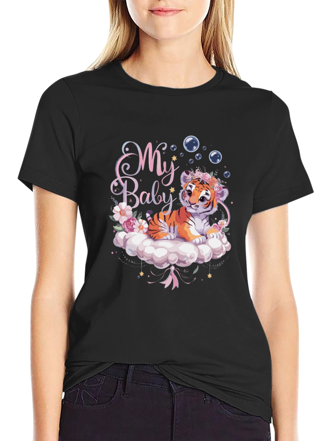 Cute Baby Tiger Graphic Tee