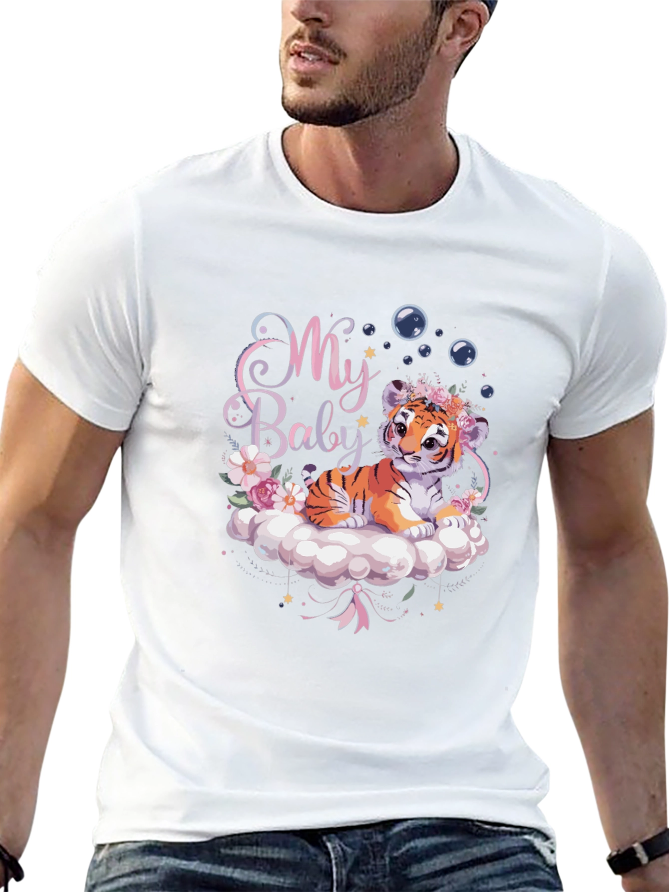 Cute Baby Tiger Graphic Tee