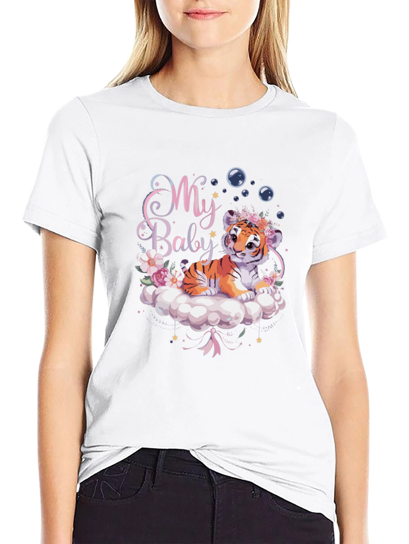 Cute Baby Tiger Graphic Tee