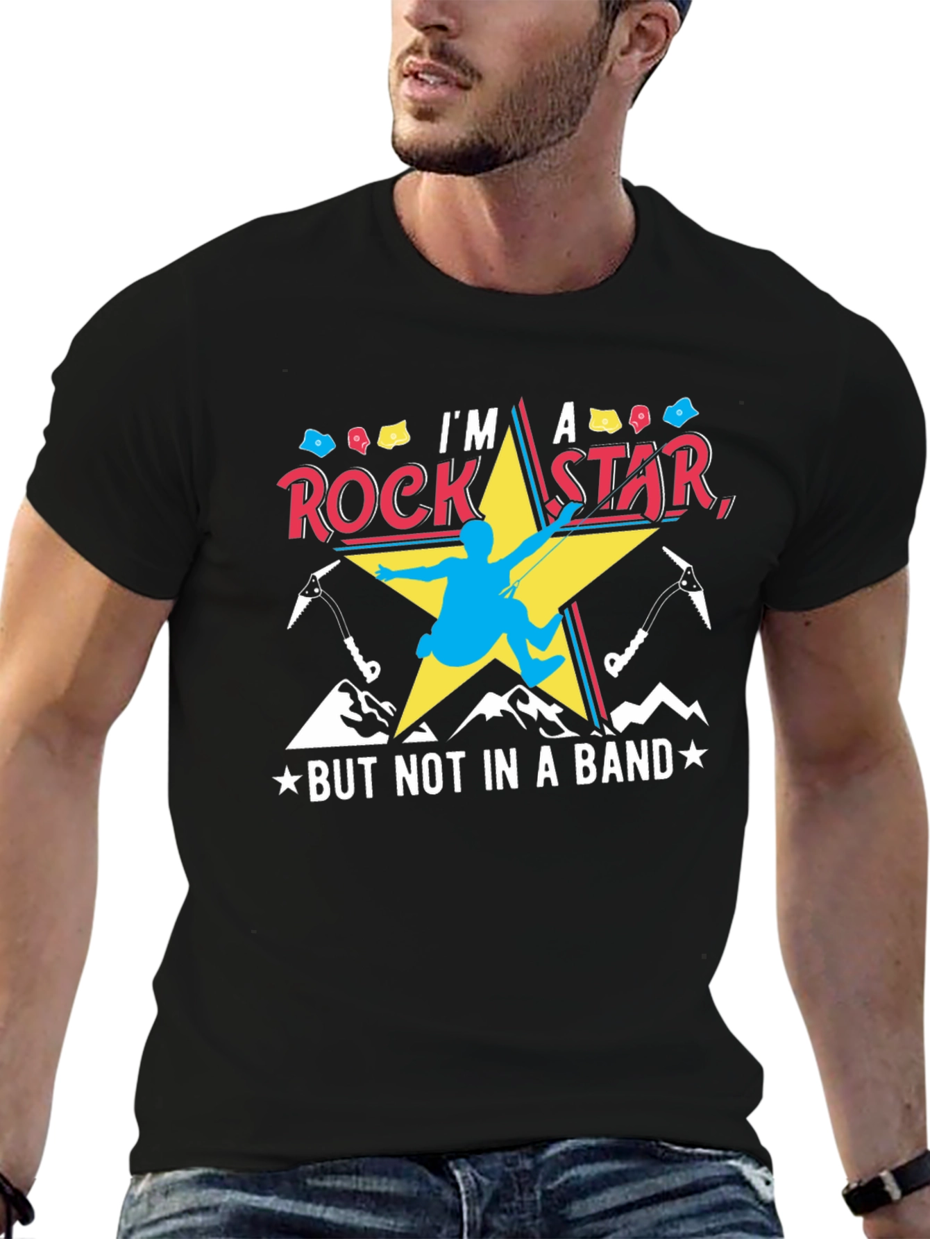 Rock Star Climber Graphic T-Shirt