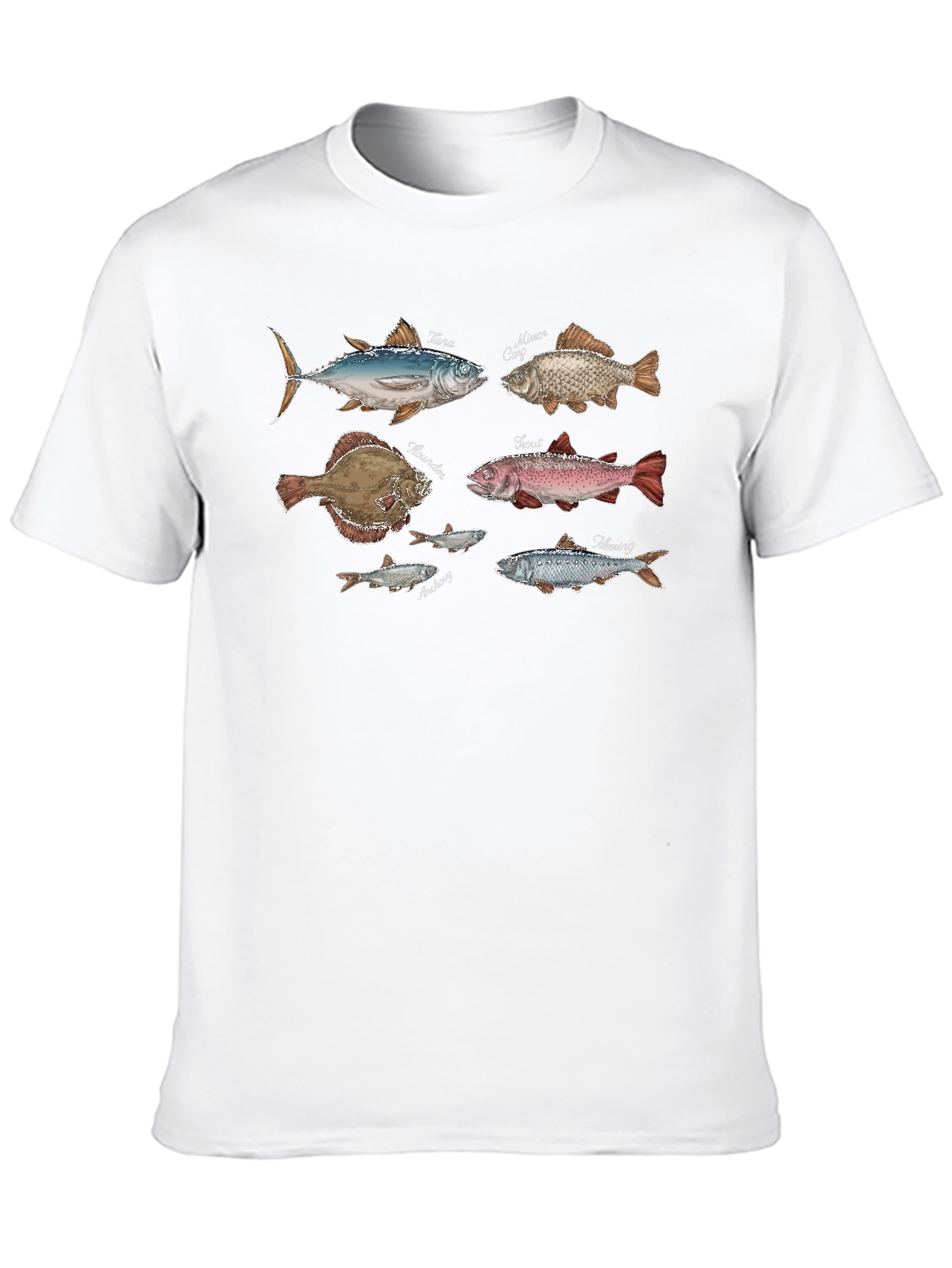 Fish Species Graphic Print Tee