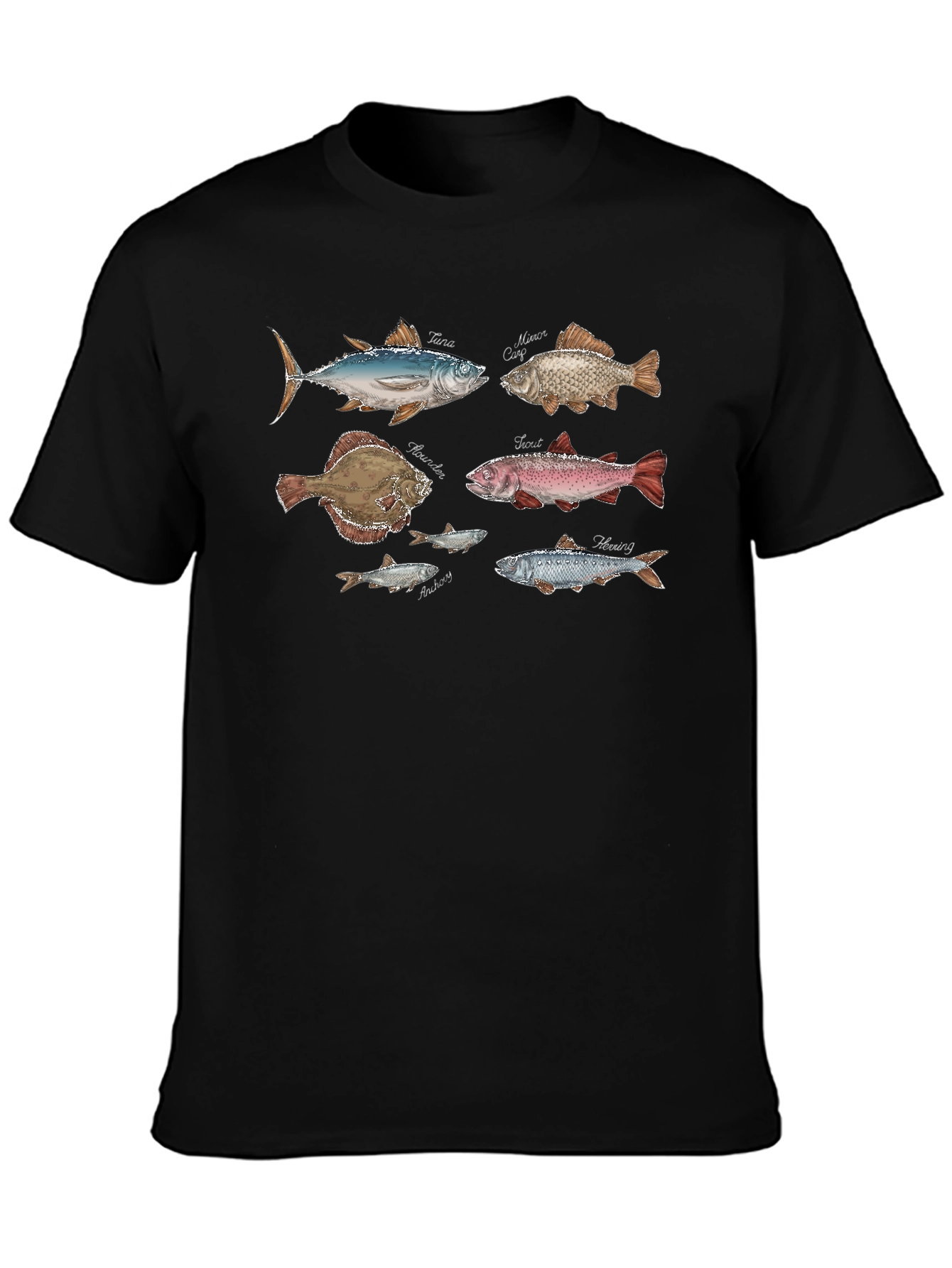 Fish Species Graphic Print Tee