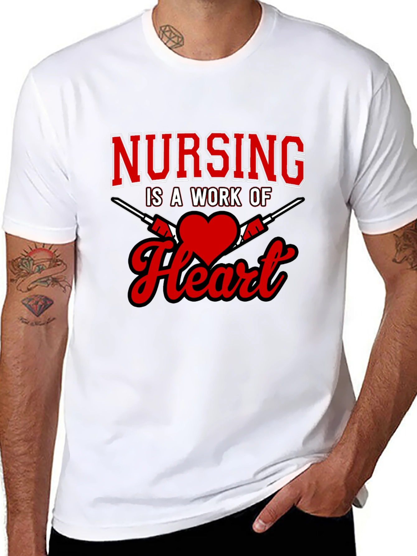 Nursing is a Work of Heart T-Shirt