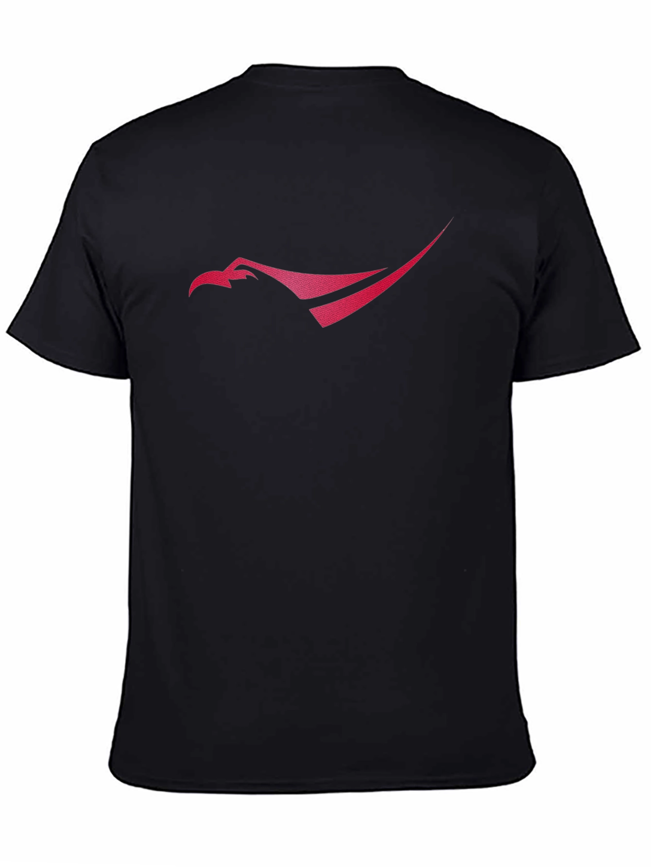 Mens Black T-Shirt with Red Eagle Logo
