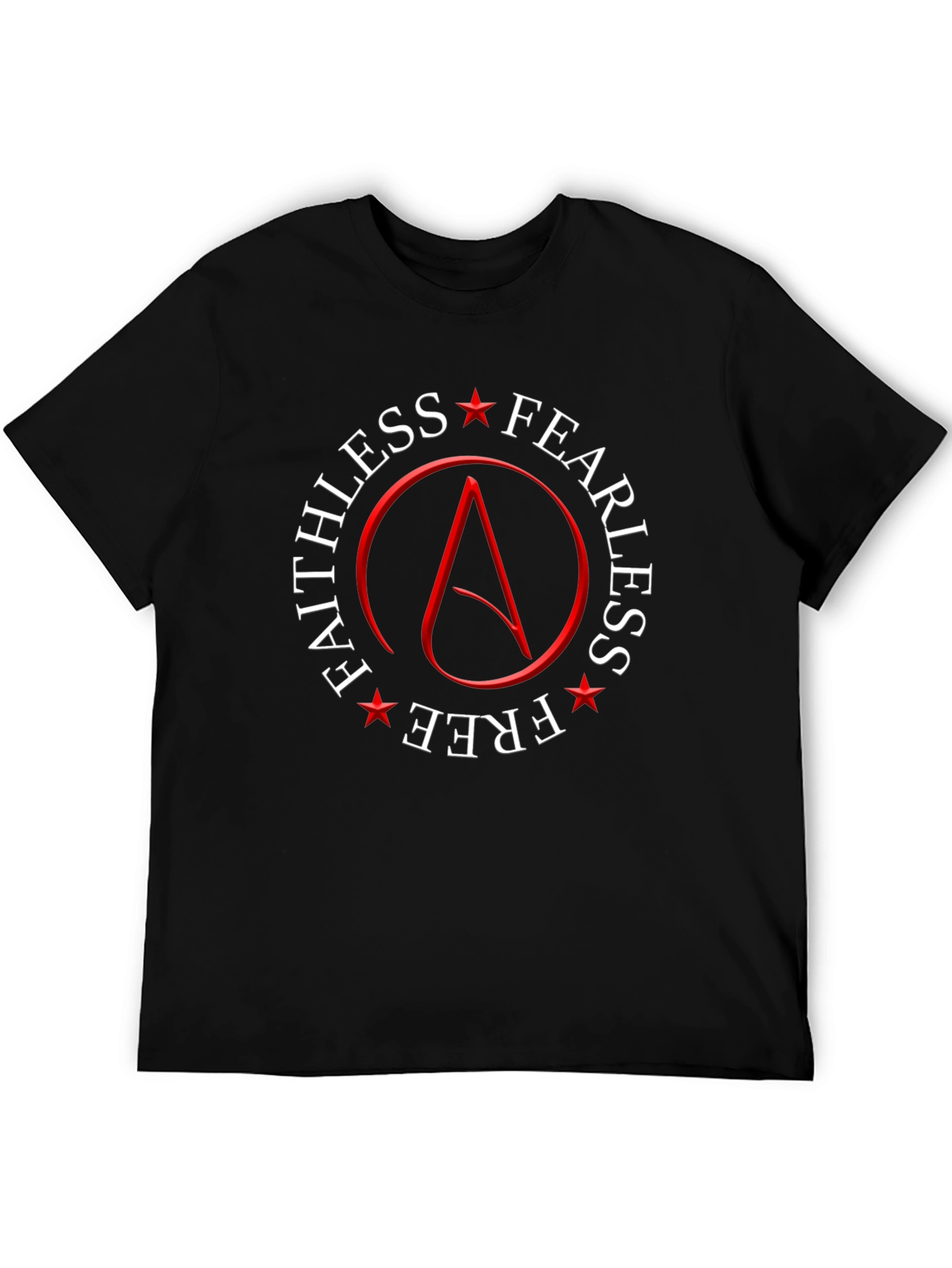 Faithless Fearless Free Atheist Symbol T-Shirt