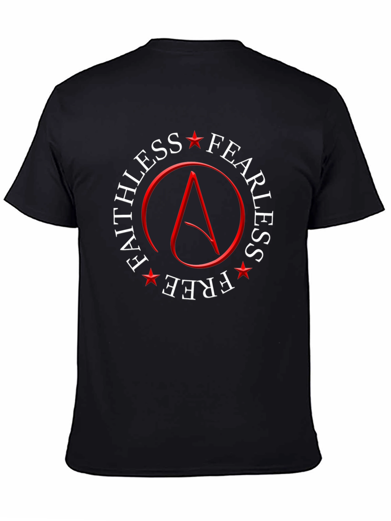 Faithless Fearless Free Atheist Symbol T-Shirt