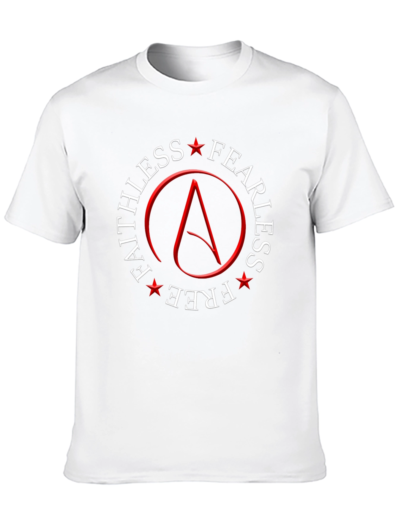 Faithless Fearless Free Atheist Symbol T-Shirt