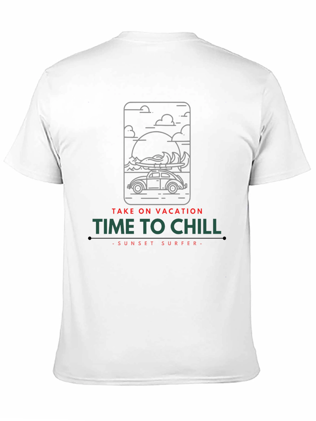 Sunset Surfer Tee - Time to Chill Vacation Shirt