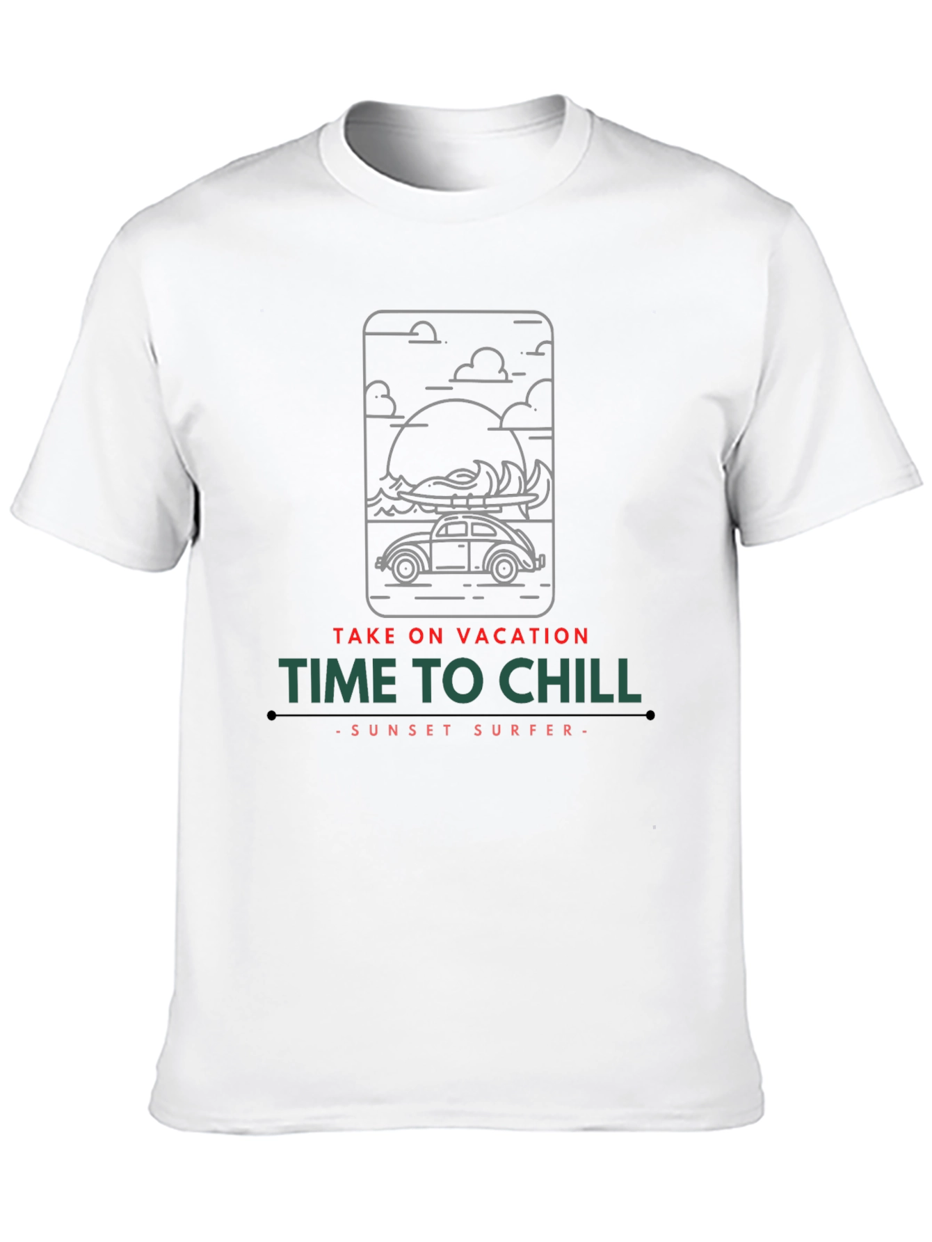 Sunset Surfer Tee - Time to Chill Vacation Shirt