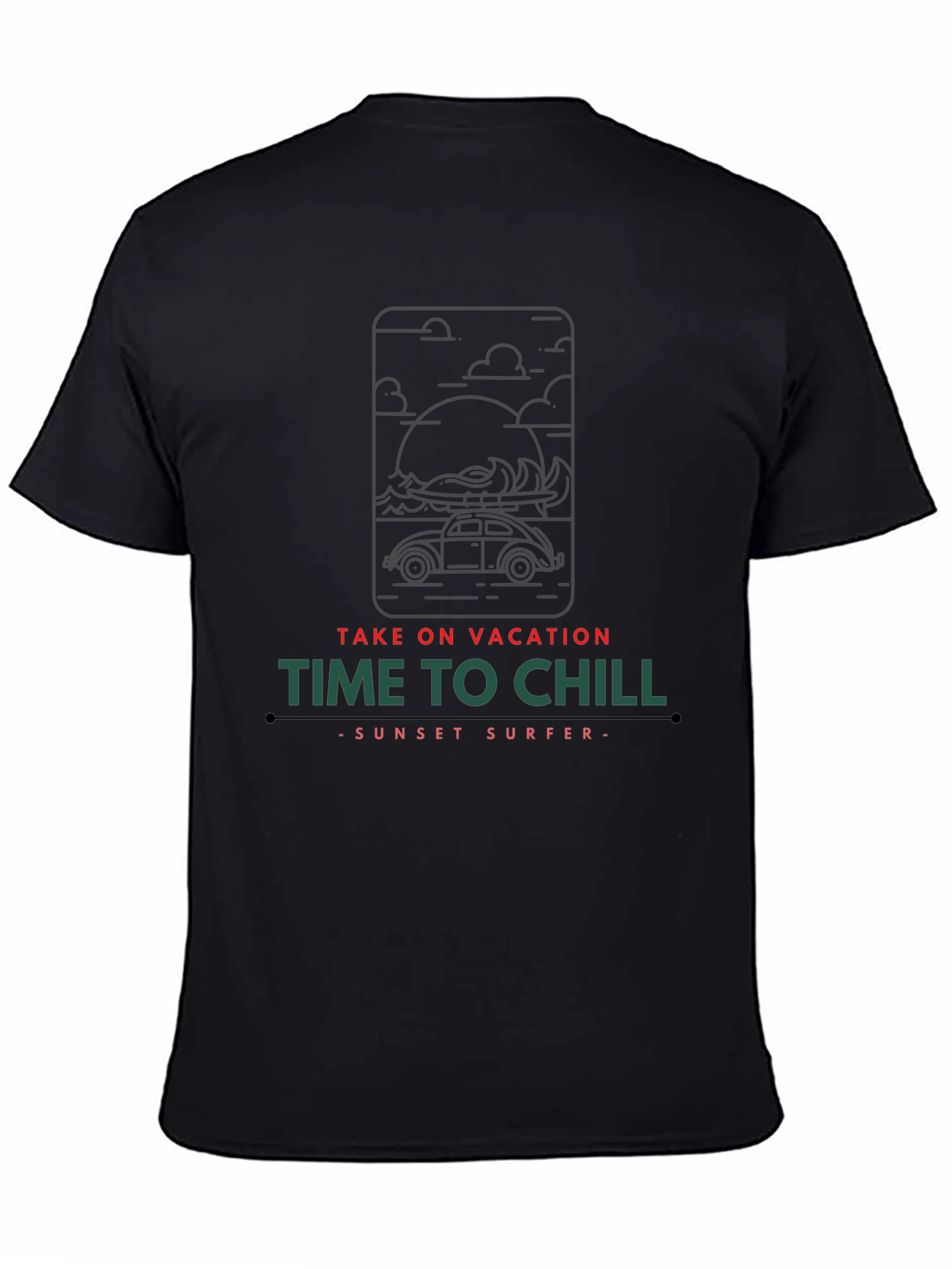 Sunset Surfer Tee - Time to Chill Vacation Shirt