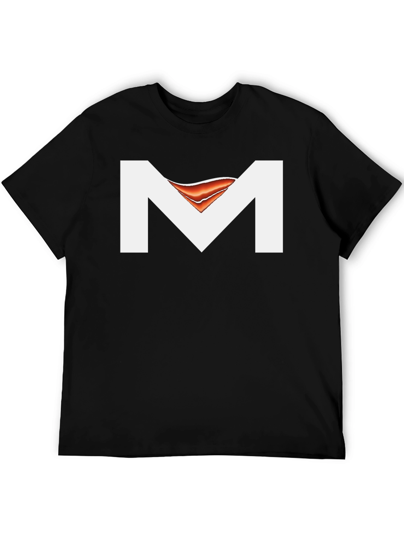 Black T-Shirt with Abstract M Design