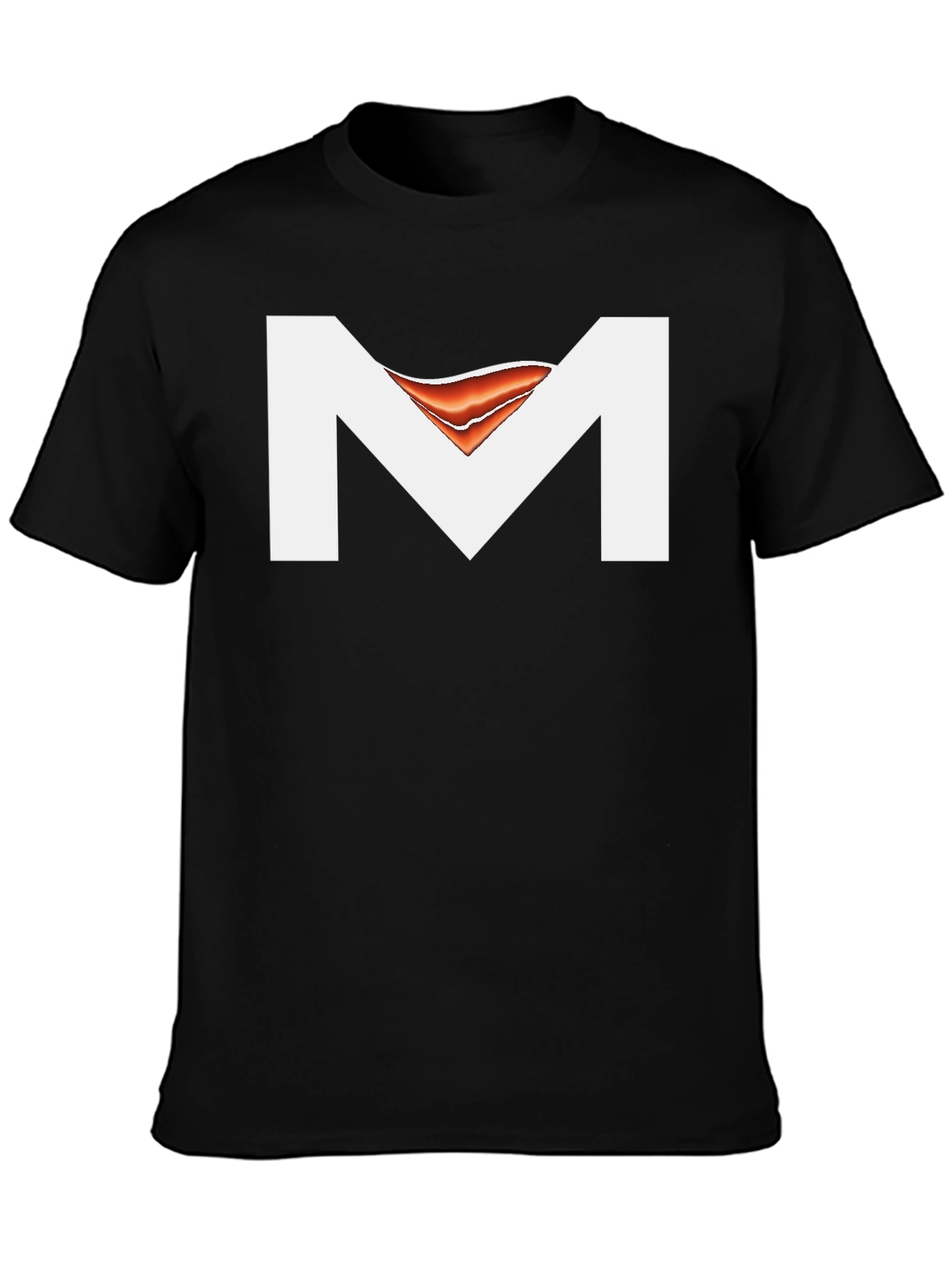 Black T-Shirt with Abstract M Design