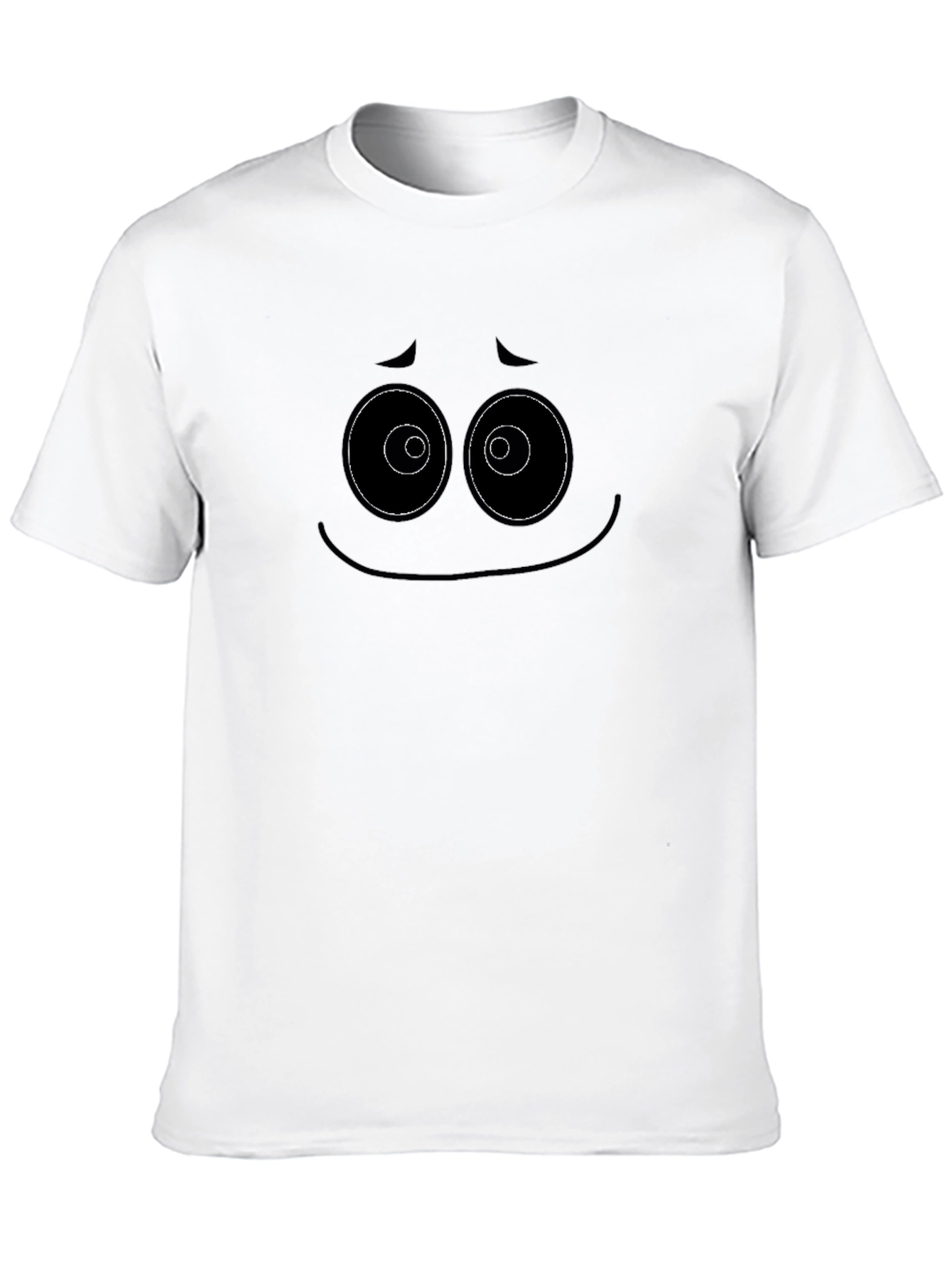 Expressive Graphic Tee - Sad Face Design