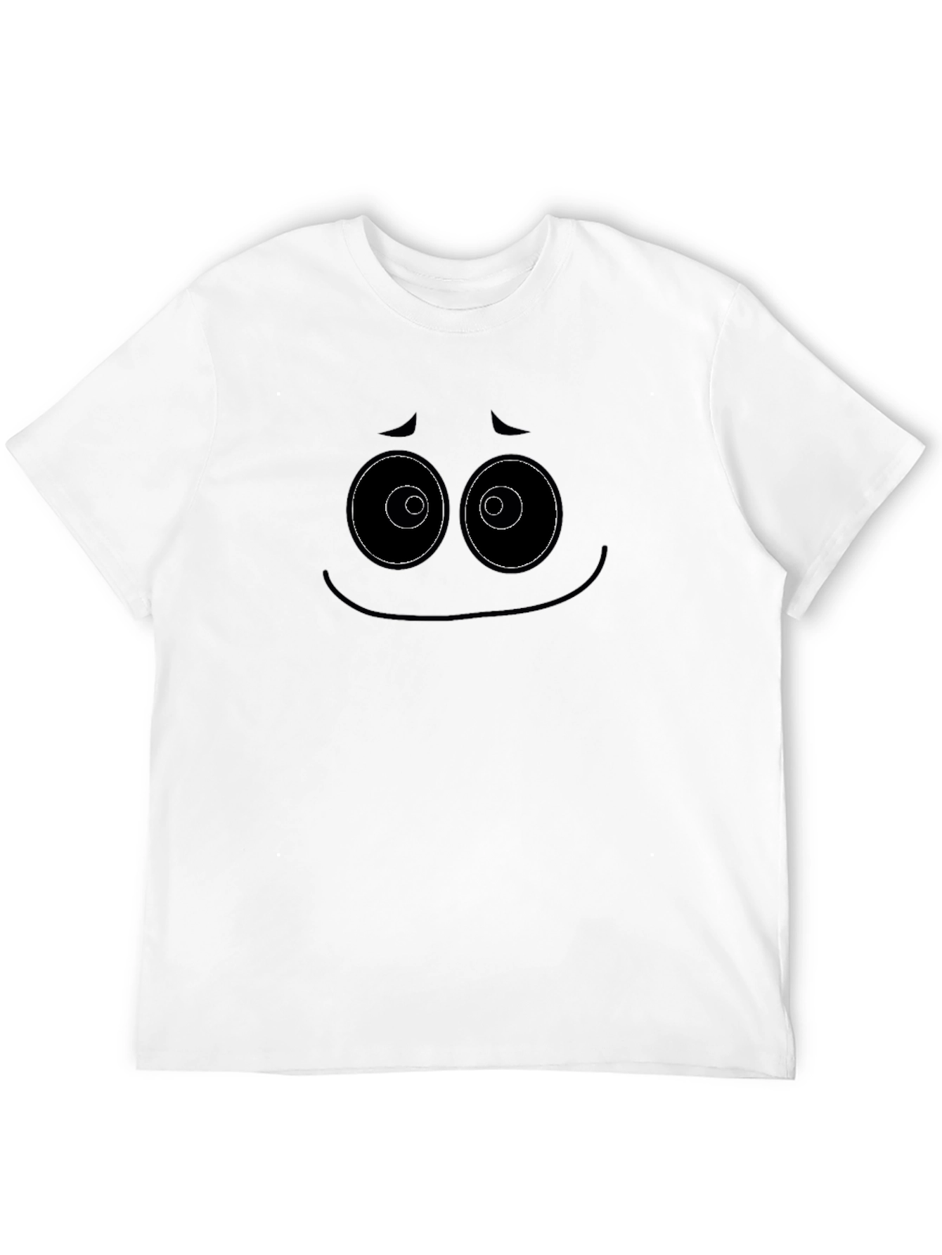 Expressive Graphic Tee - Sad Face Design