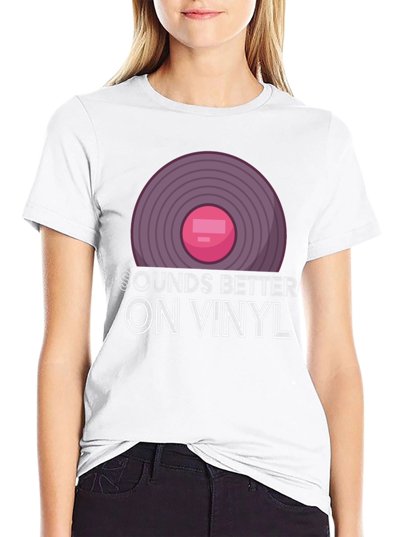 Sounds Better On Vinyl Black T-Shirt