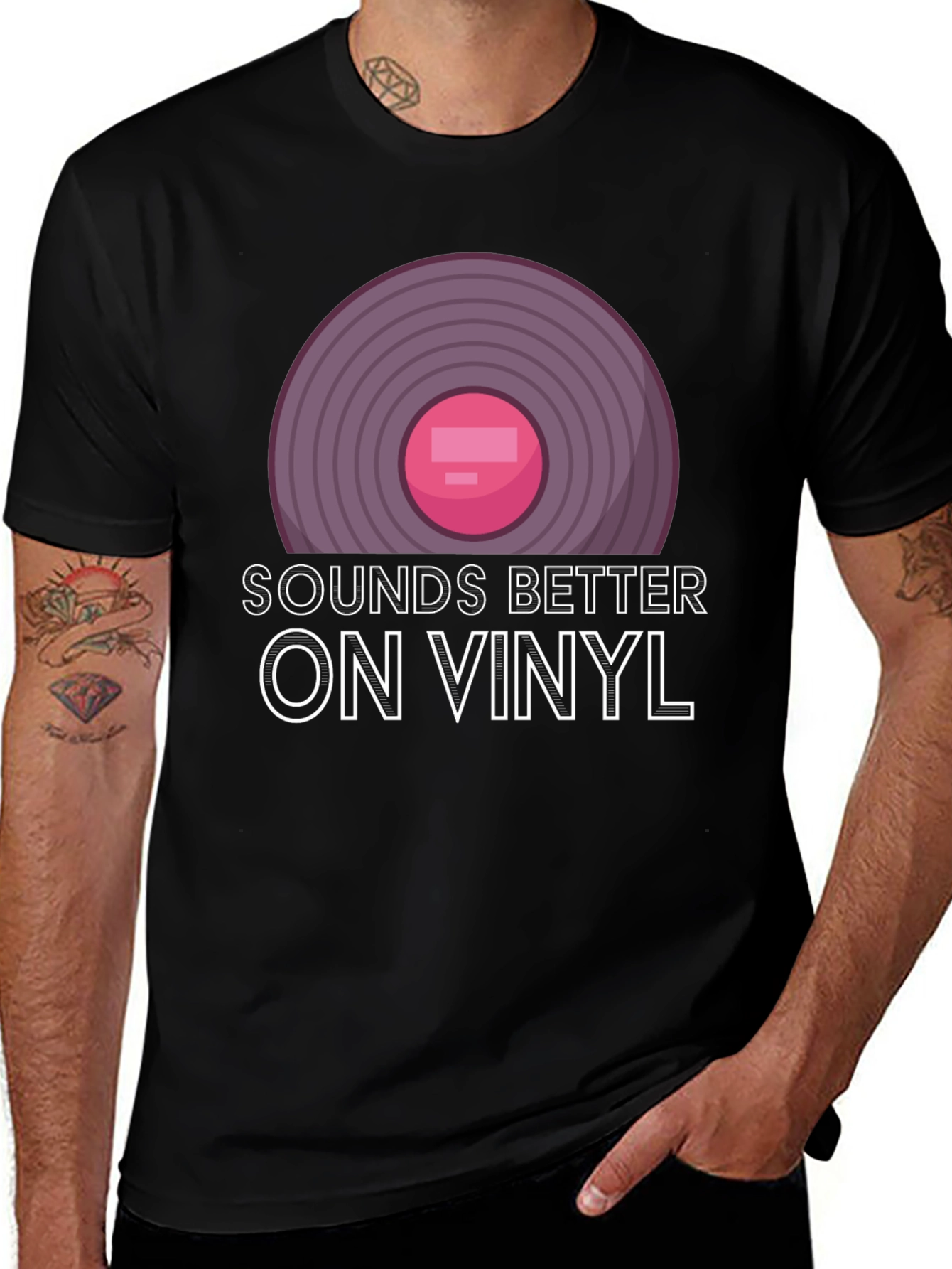Sounds Better On Vinyl Black T-Shirt
