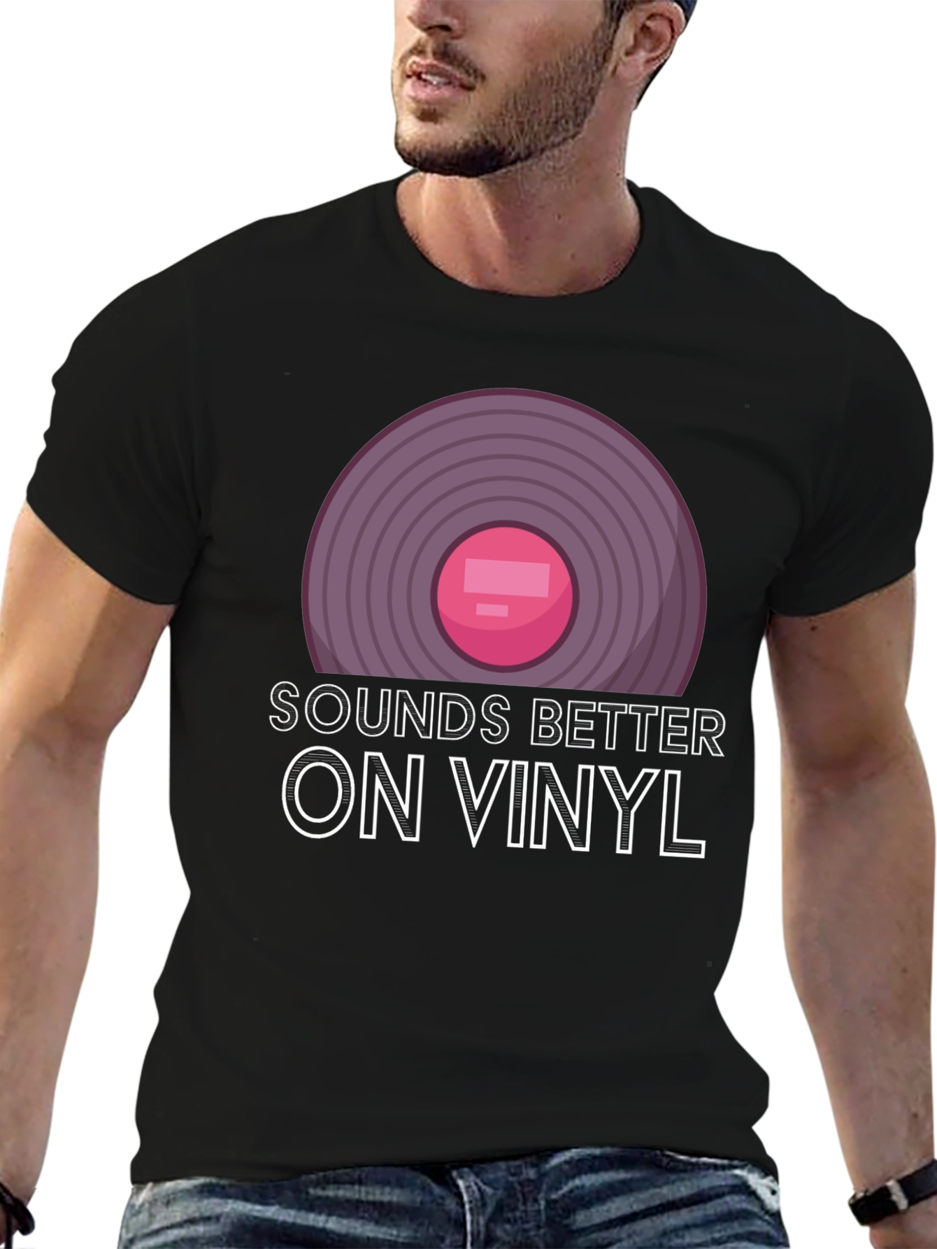 Sounds Better On Vinyl Black T-Shirt
