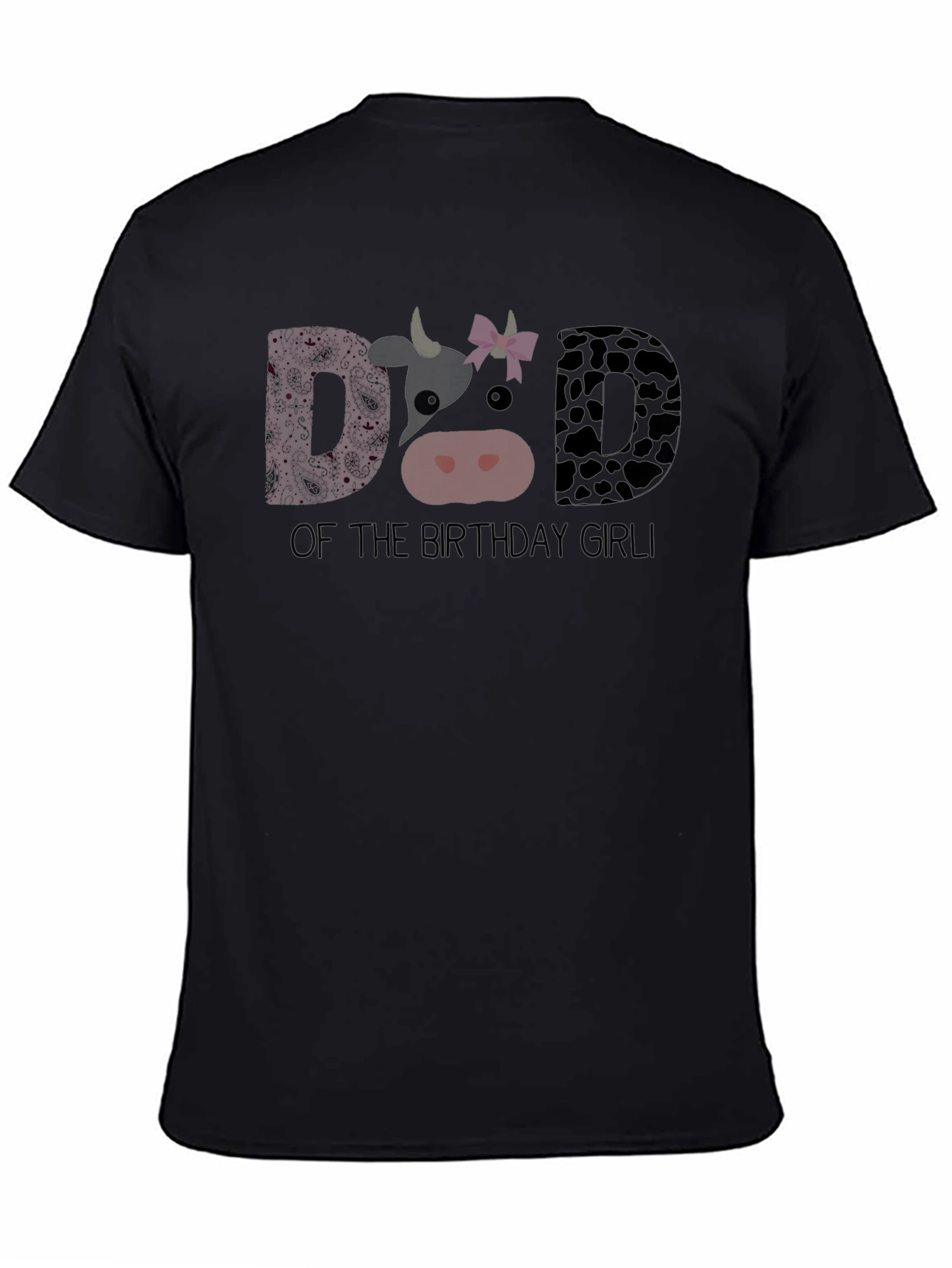 Dad of the Birthday Girl Cow T-Shirt