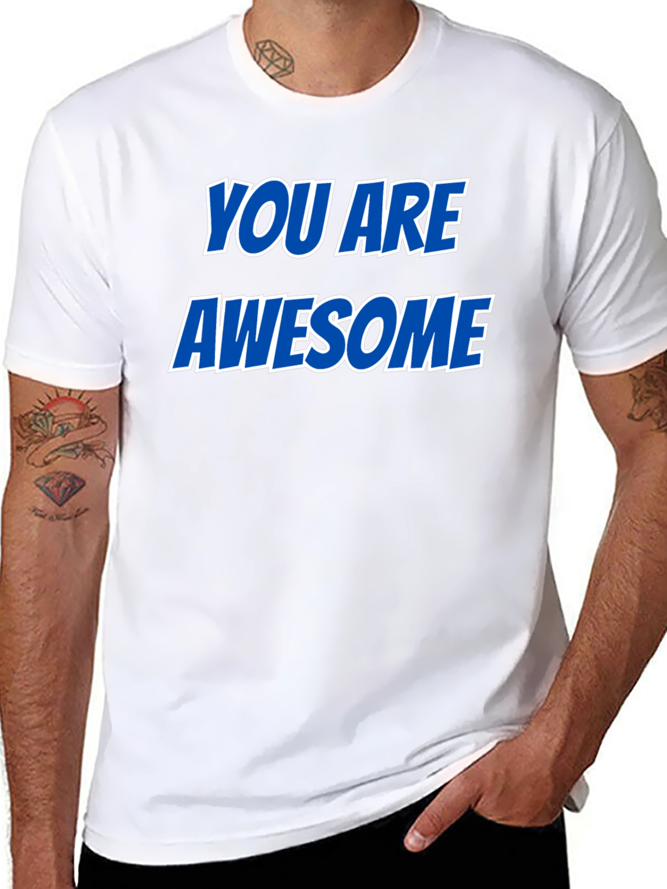 You Are Awesome Graphic Tee - Black