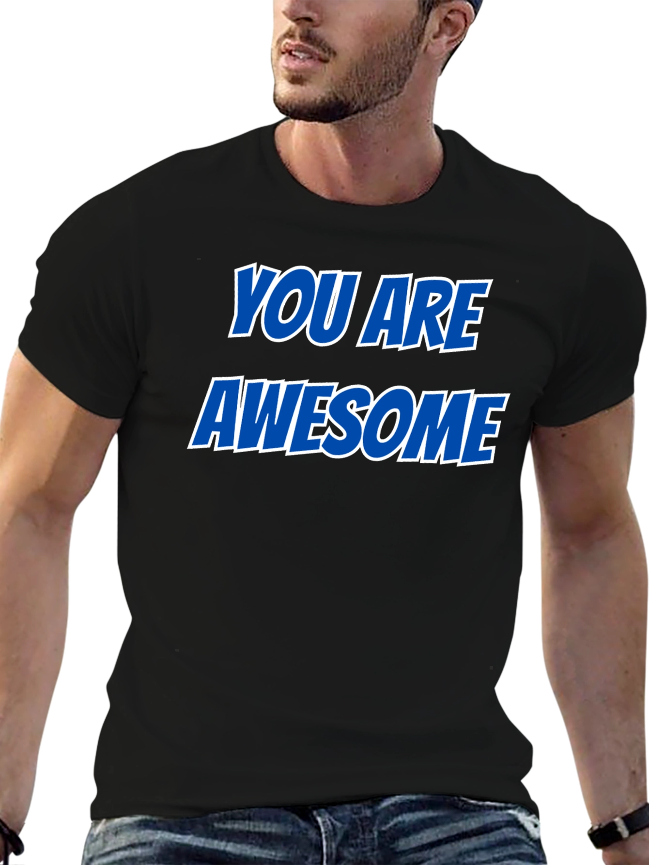 You Are Awesome Graphic Tee - Black