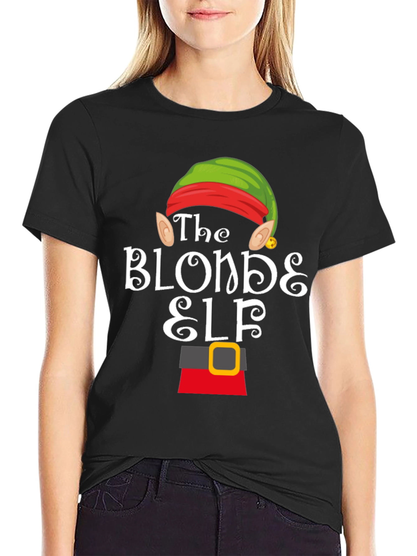 The Blonde Elf Christmas T-Shirt - Festive Holiday Apparel