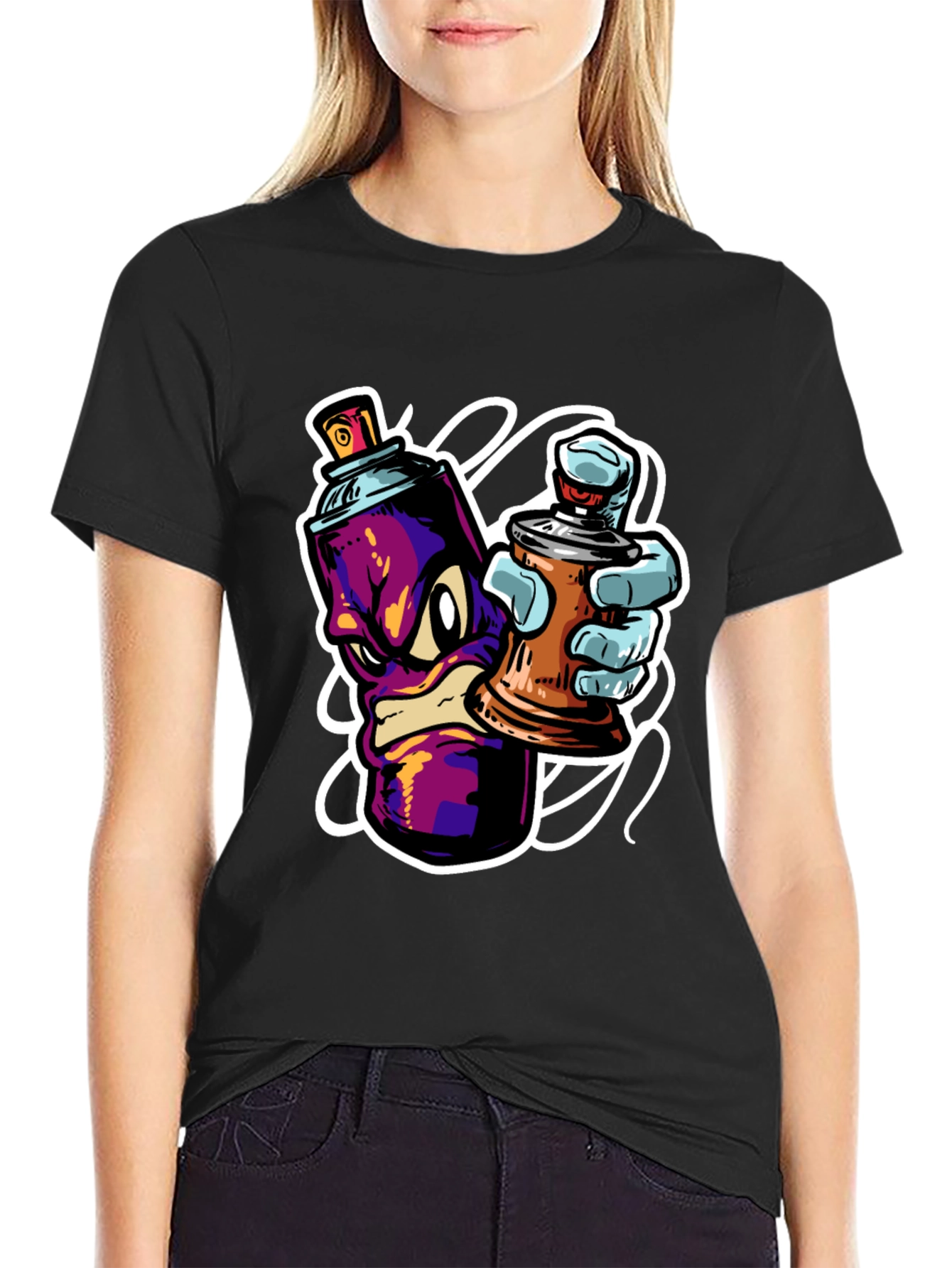 Graffiti Spray Can Graphic T-Shirt - Urban Streetwear