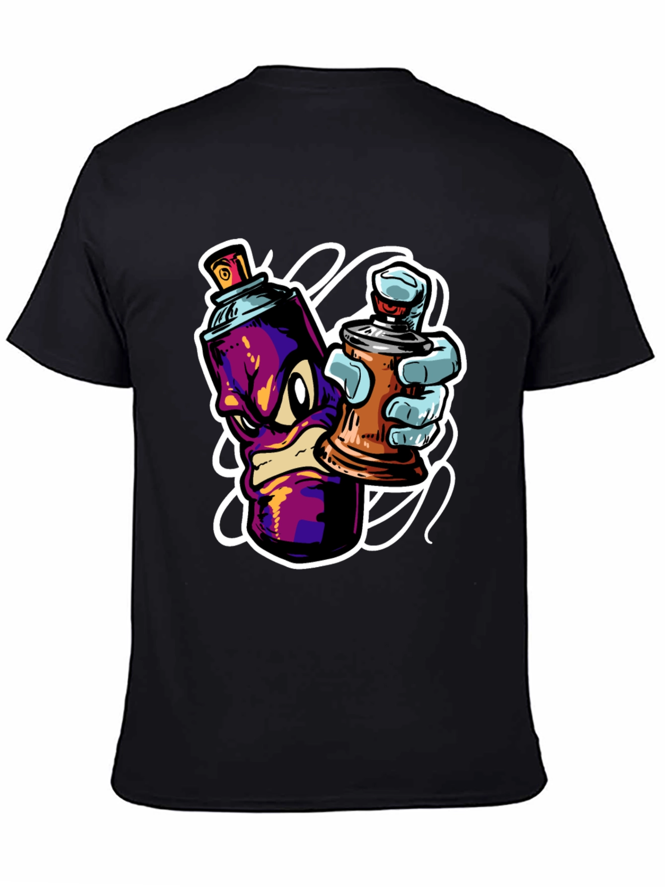 Graffiti Spray Can Graphic T-Shirt - Urban Streetwear