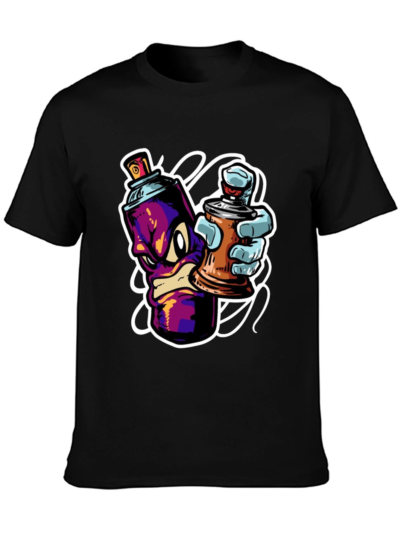 Graffiti Spray Can Graphic T-Shirt - Urban Streetwear