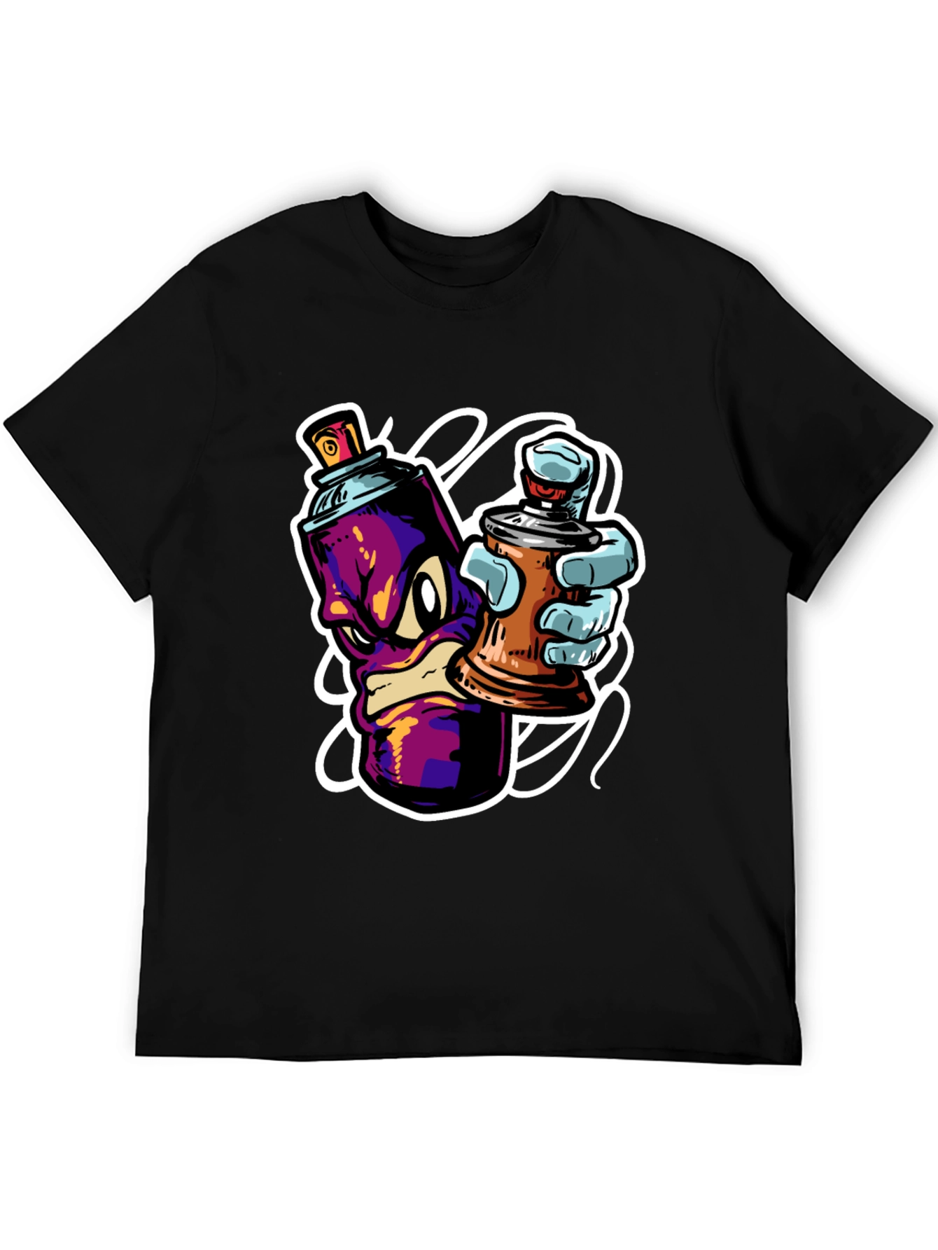 Graffiti Spray Can Graphic T-Shirt - Urban Streetwear