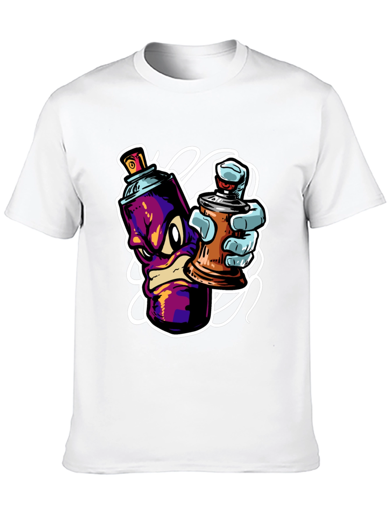 Graffiti Spray Can Graphic T-Shirt - Urban Streetwear