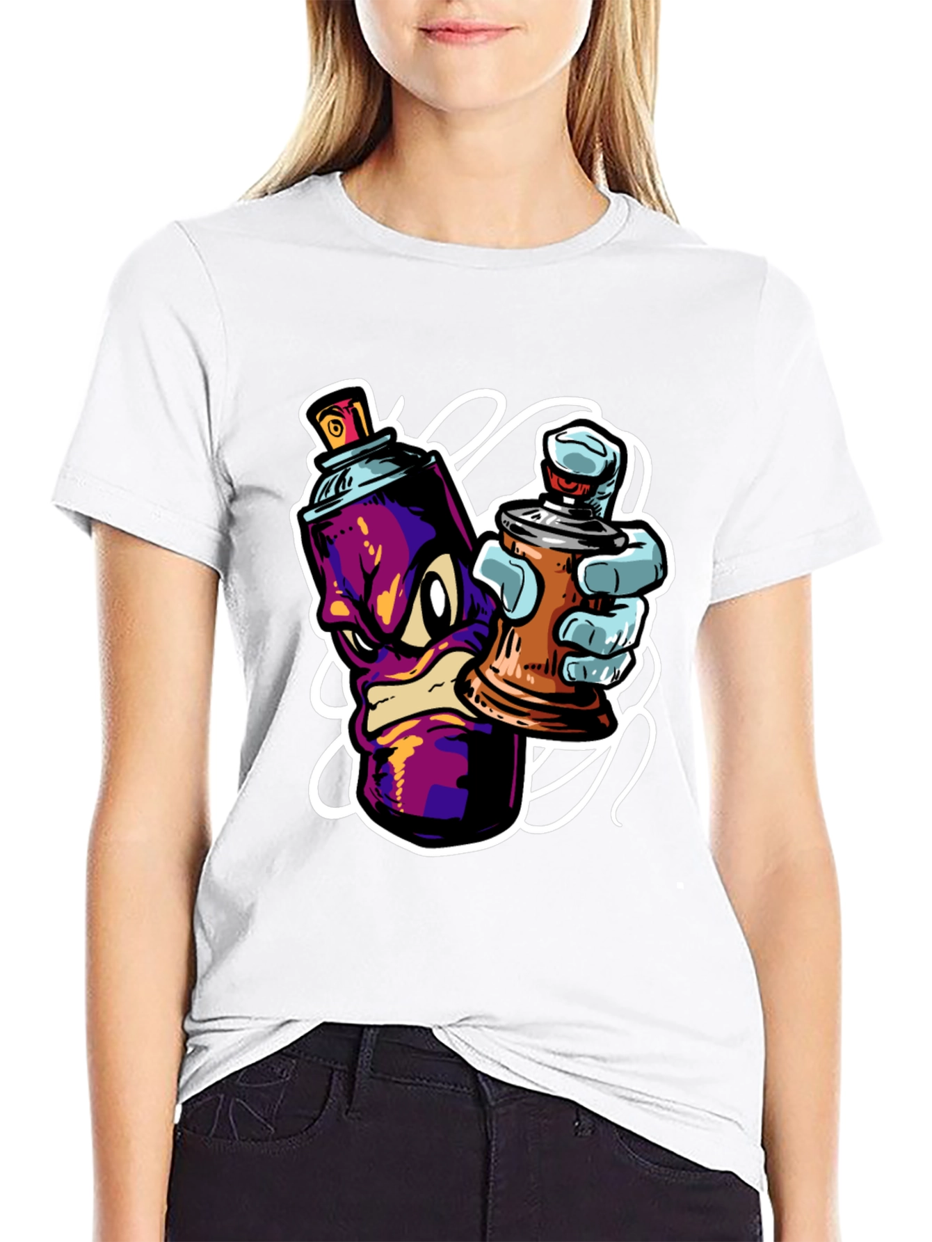 Graffiti Spray Can Graphic T-Shirt - Urban Streetwear