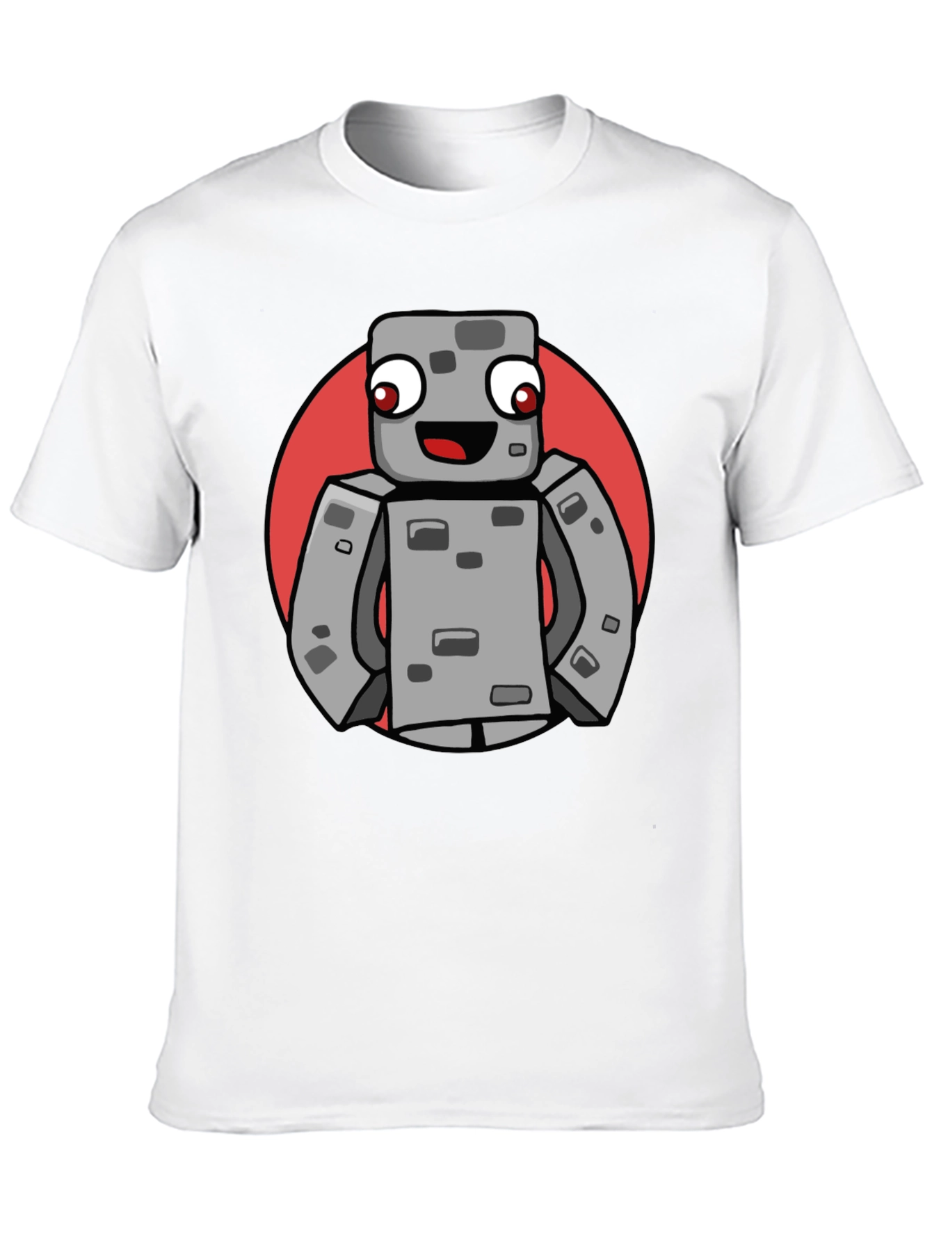 Minecraft Stone Golem Graphic Tee - Black