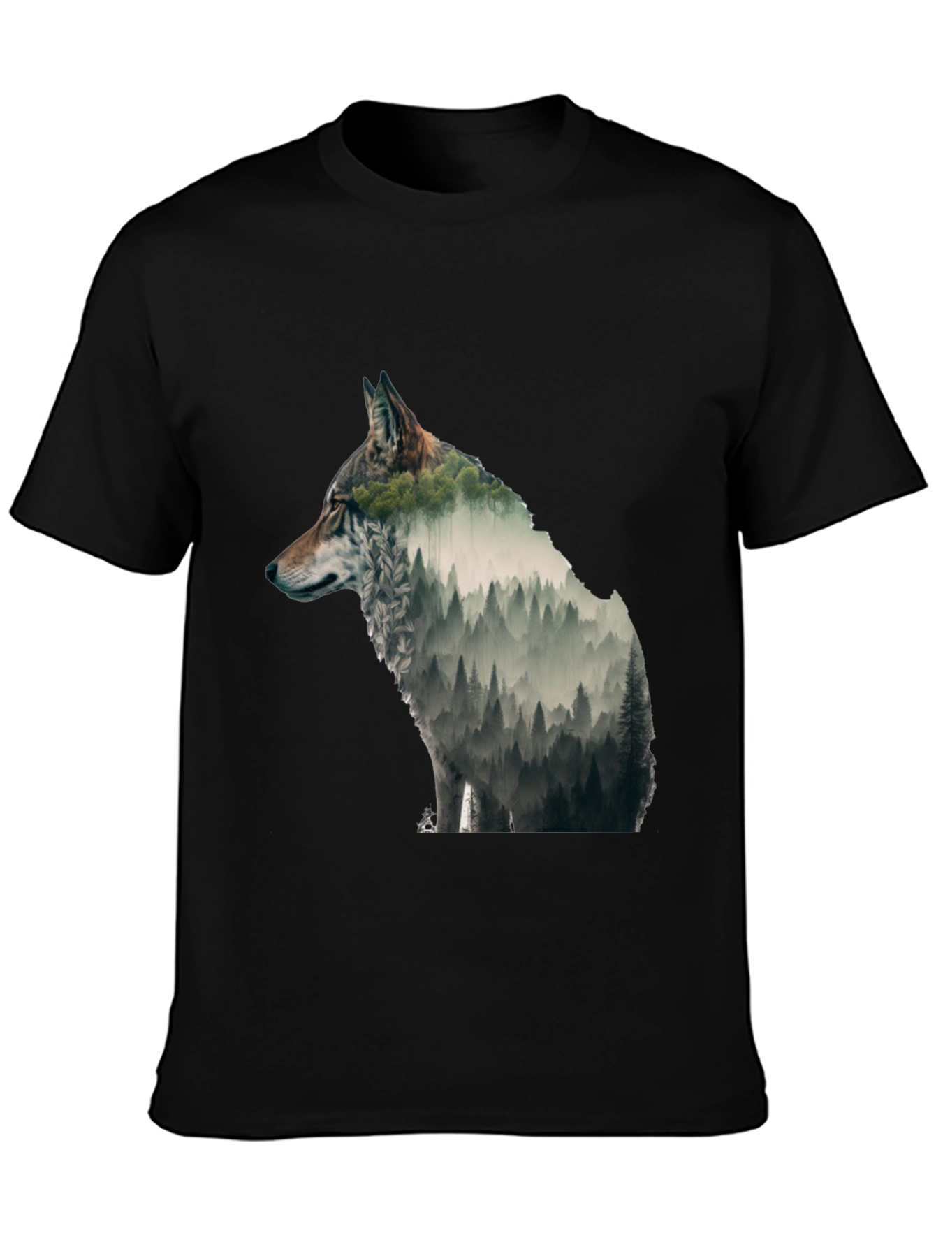 Wolf Forest Graphic Tee - Nature Inspired Design