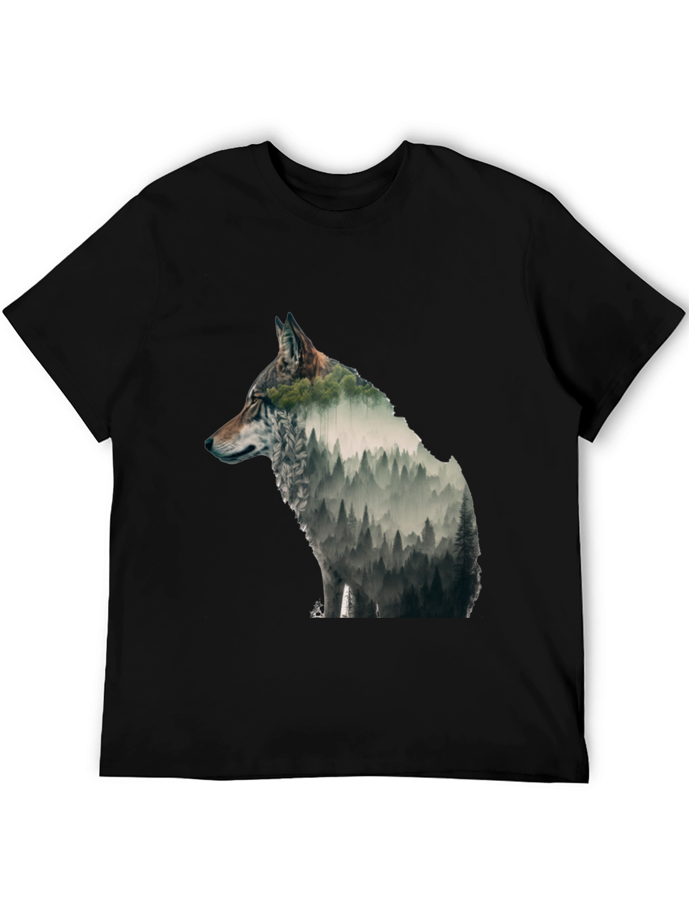 Wolf Forest Graphic Tee - Nature Inspired Design