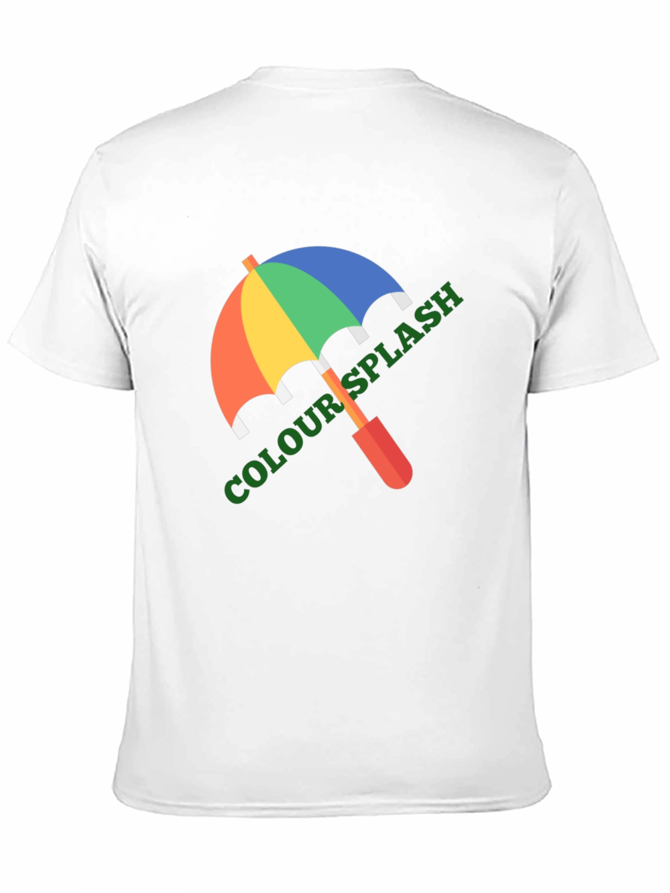 Colour Splash Umbrella Graphic Tee - Black