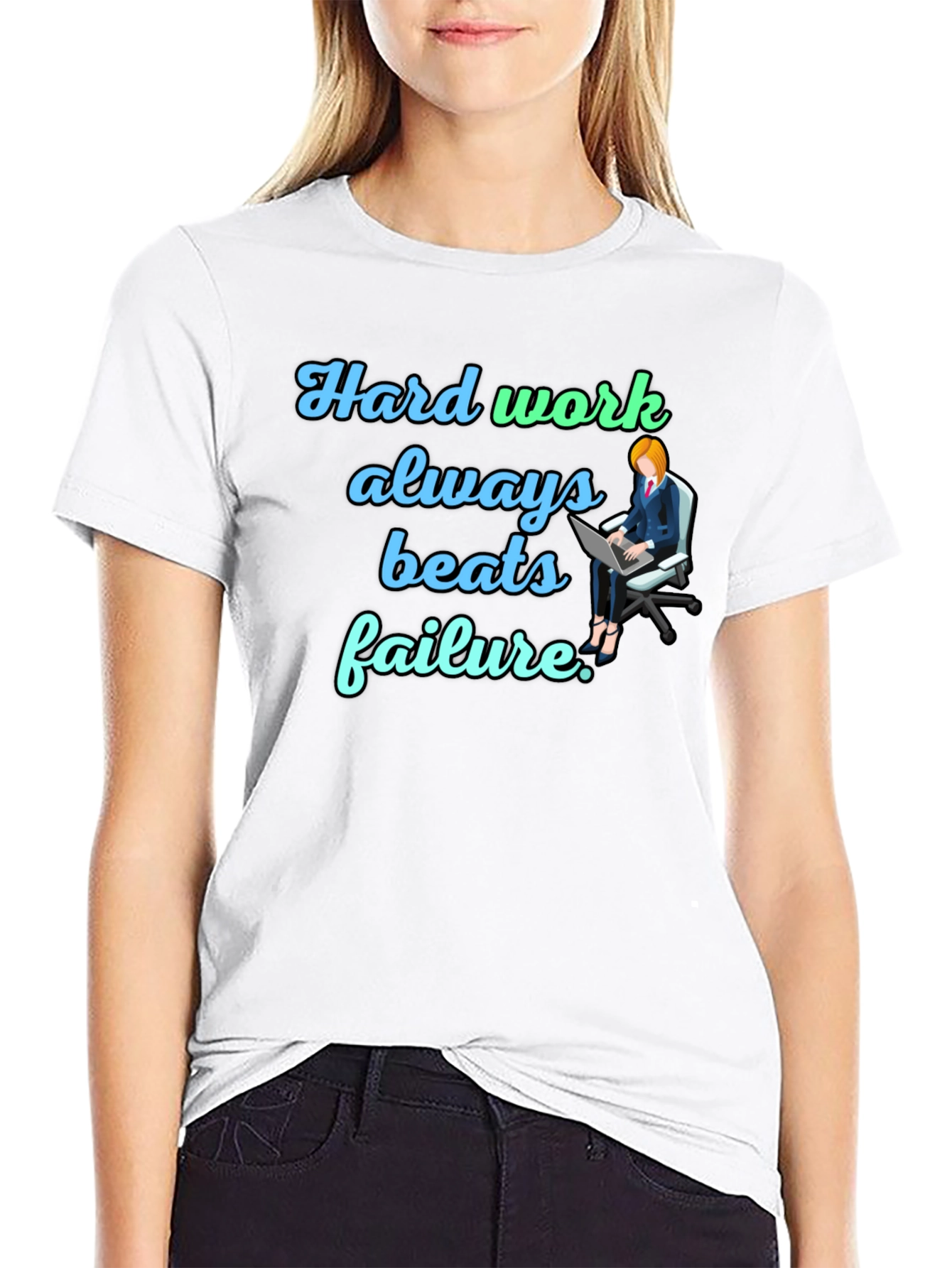 Hard Work Beats Failure Black T-Shirt