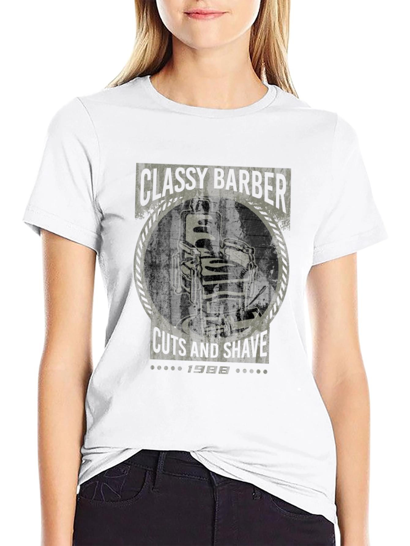 Classy Barber Graphic Tee - Cuts and Shave T-Shirt