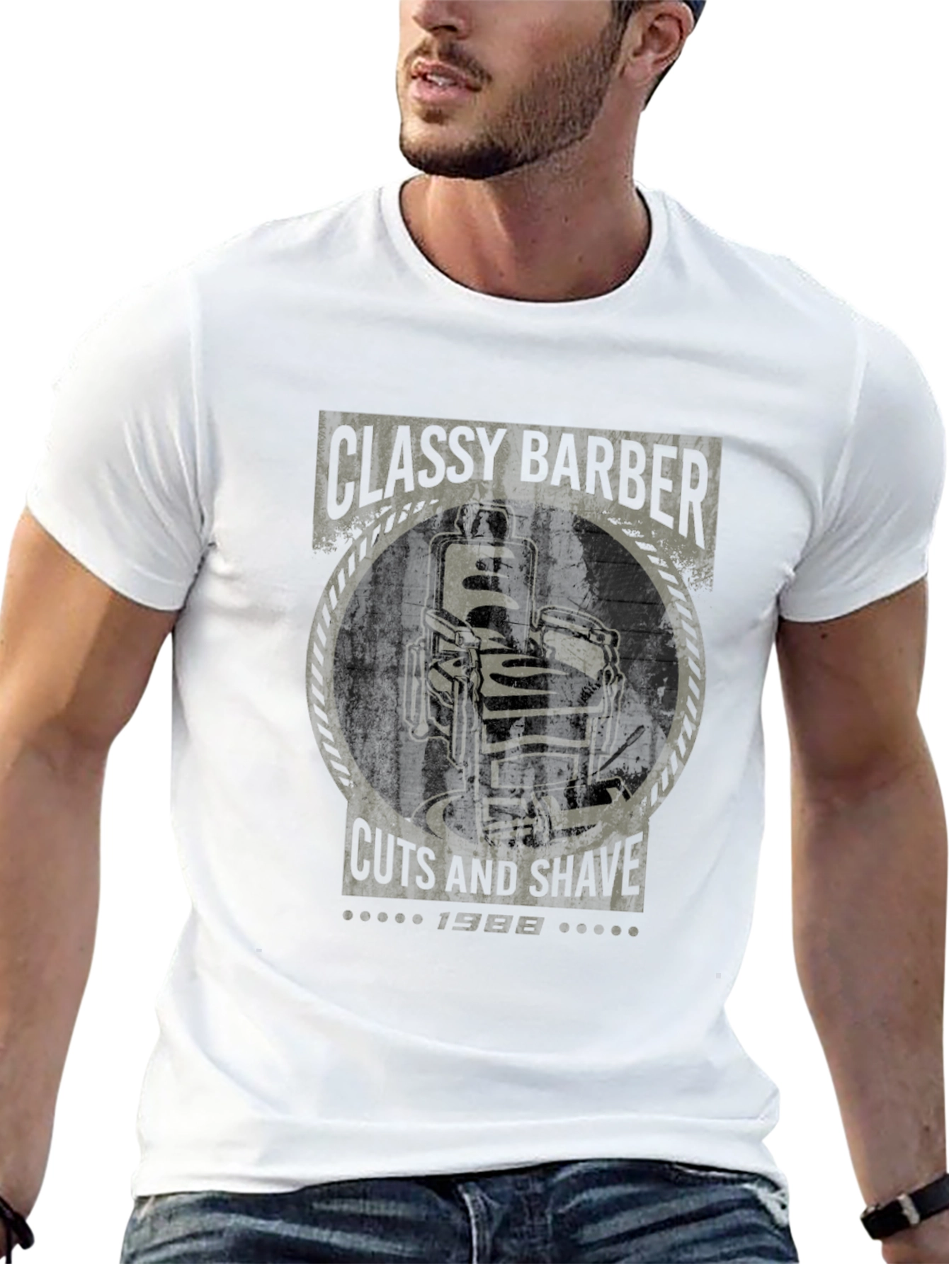 Classy Barber Graphic Tee - Cuts and Shave T-Shirt
