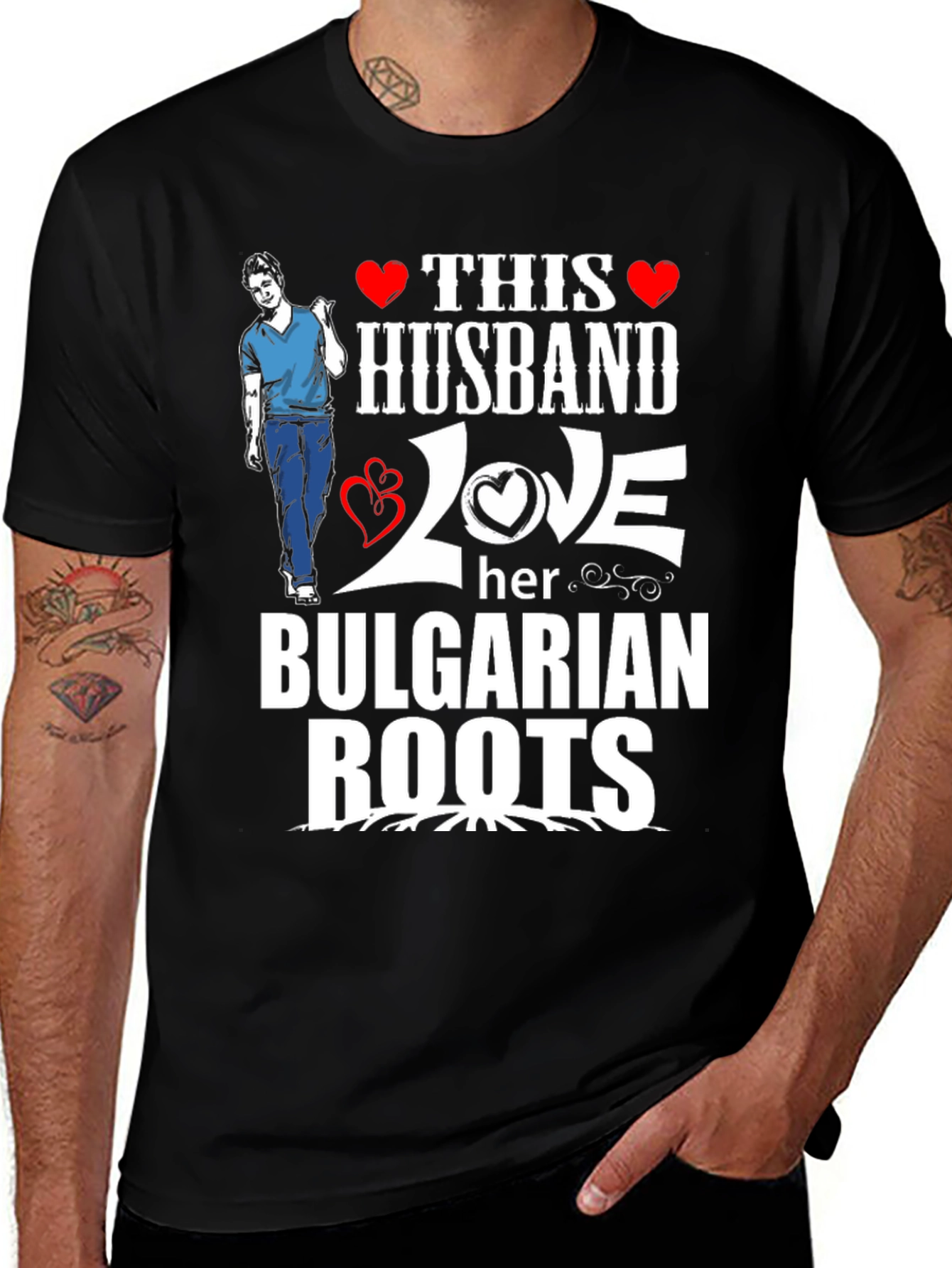 This Husband Loves Her Bulgarian Roots T-Shirt