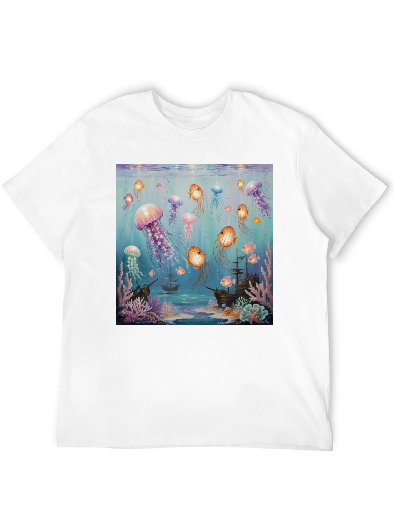 Jellyfish & Shipwreck Graphic Tee