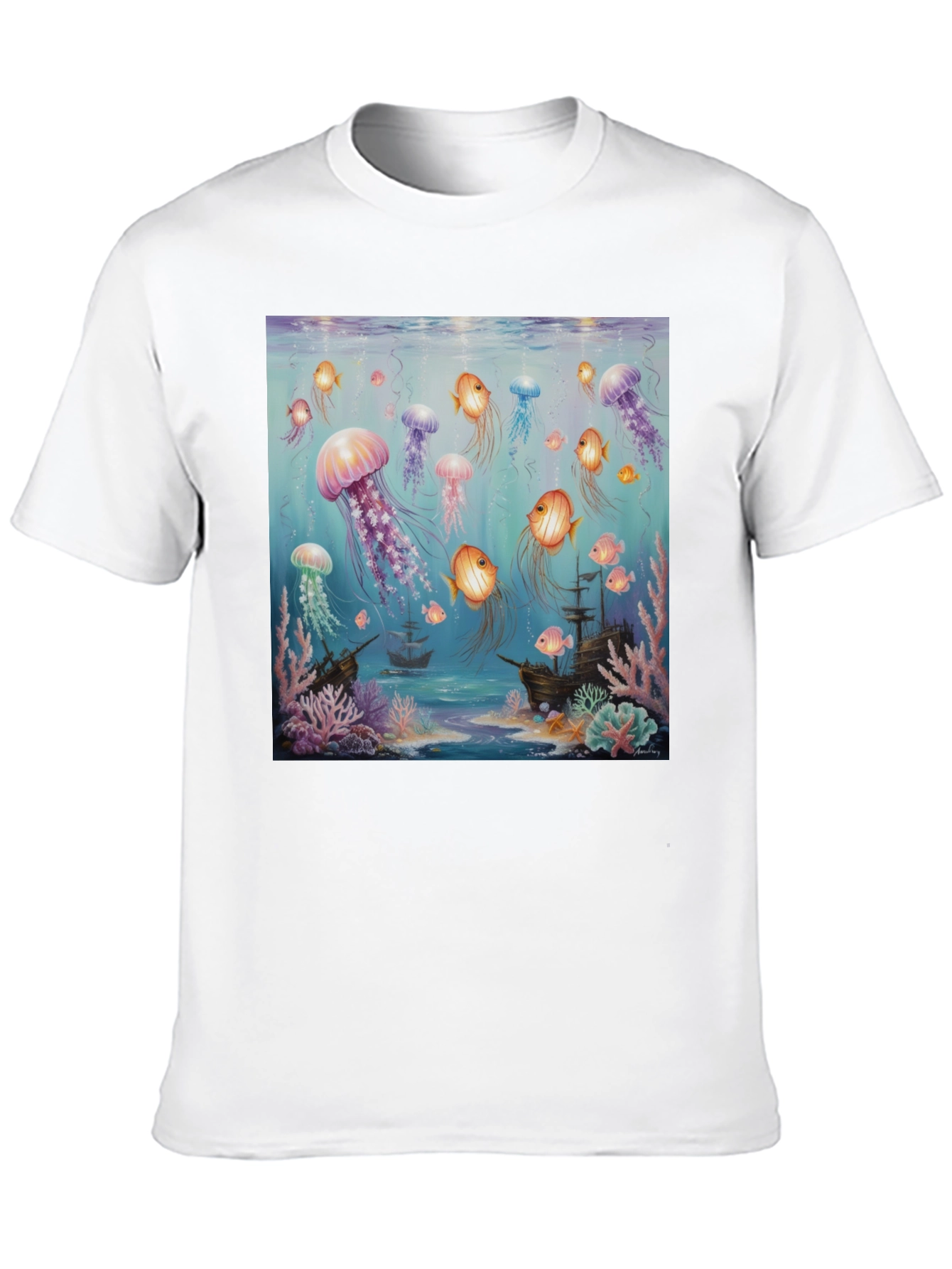 Jellyfish & Shipwreck Graphic Tee