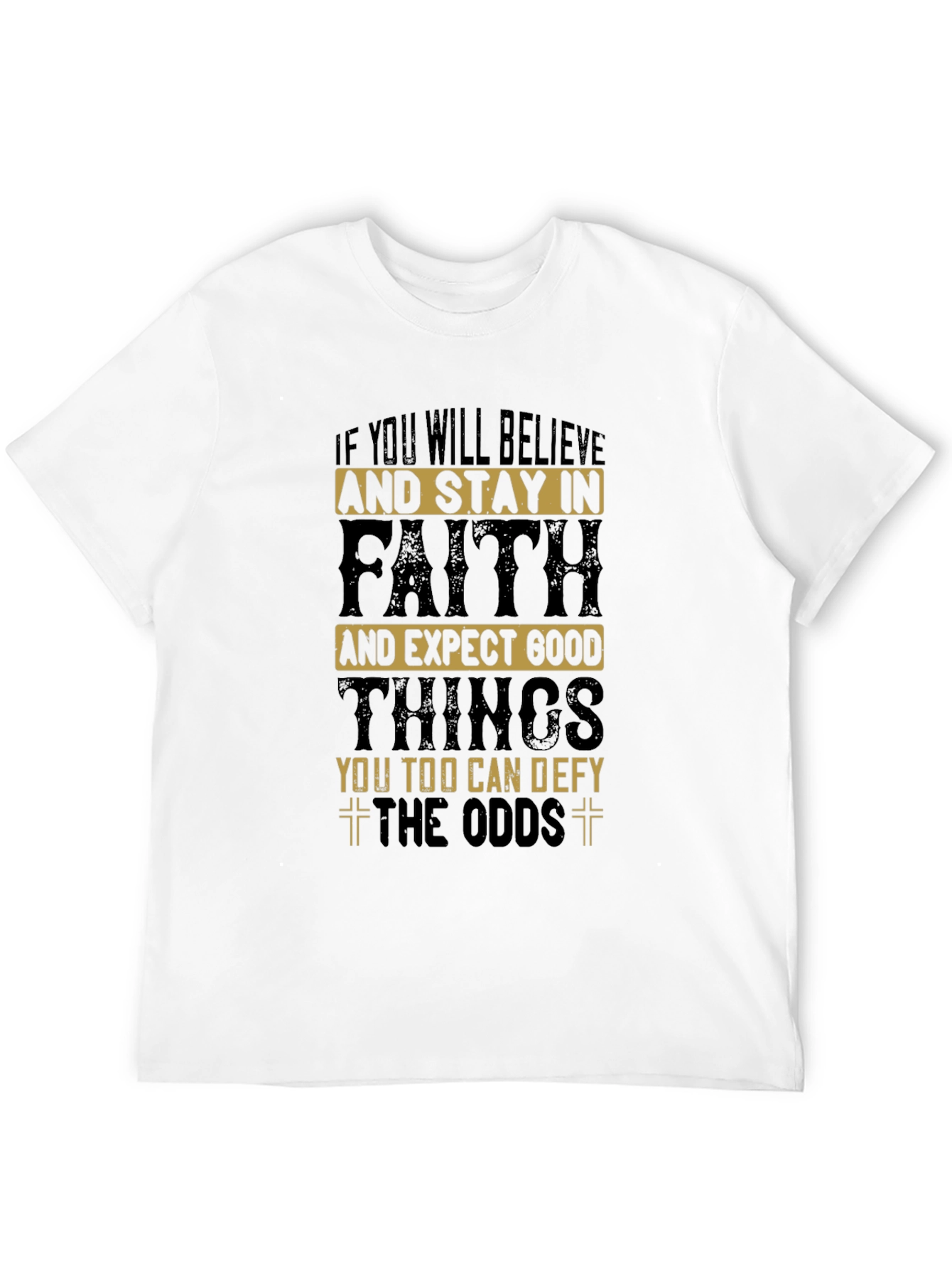 Faith Over Odds Black Graphic Tee