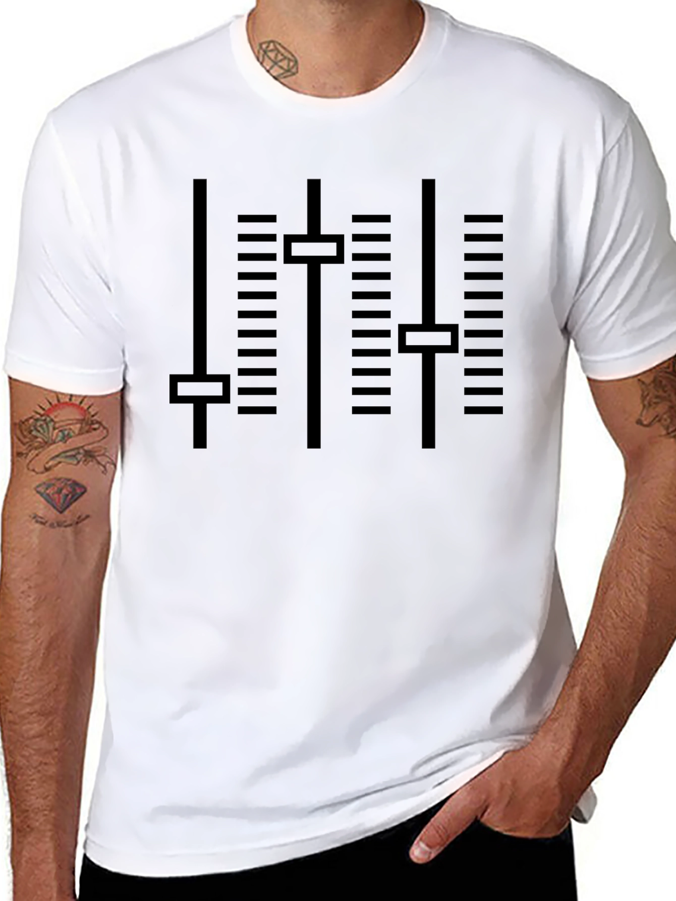 DJ Mixer Graphic Tee - Black Cotton T-Shirt