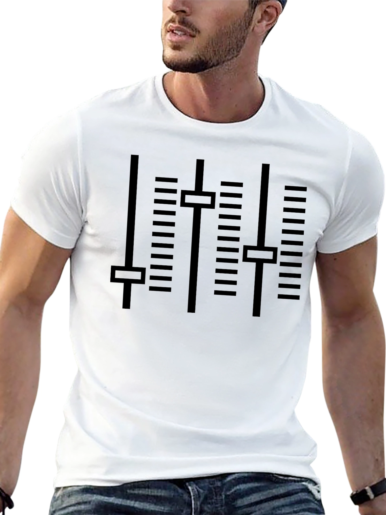 DJ Mixer Graphic Tee - Black Cotton T-Shirt