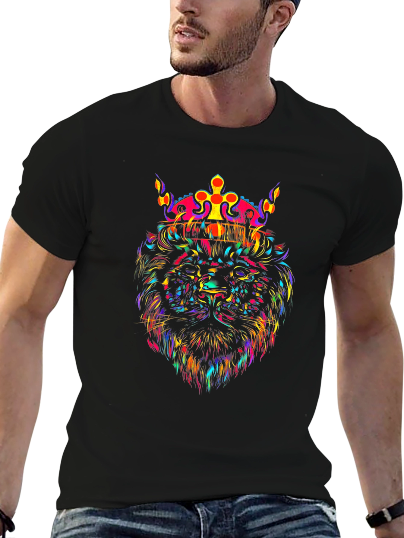 Lion King Graphic Tee - Vivid Print T-Shirt