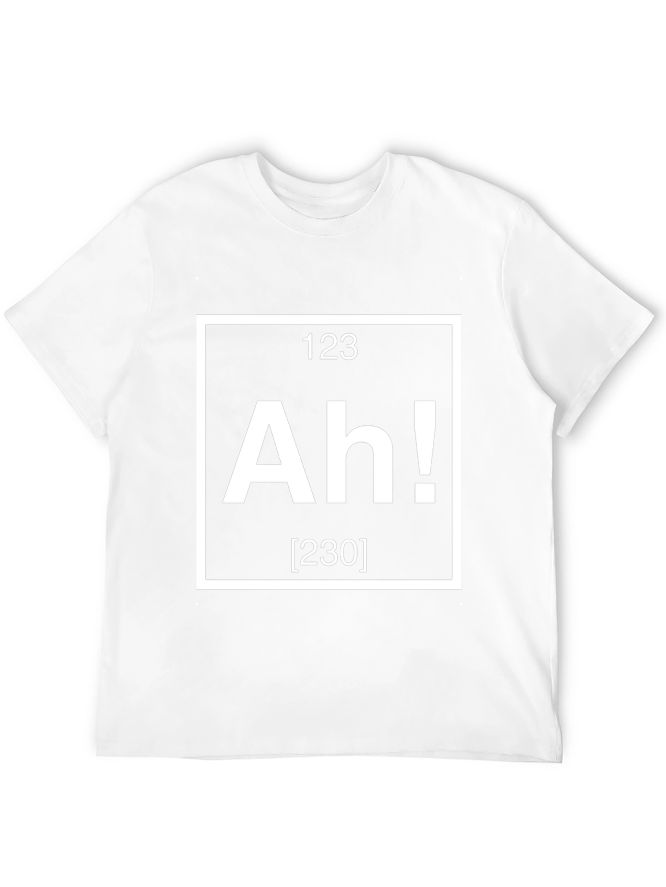 Humorous Ah! Periodic Table Style Black T-Shirt